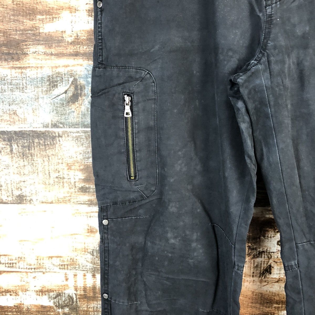Japanese Brand Hum Black utility tactical Casual cargo Pants #A2389 Size US 31 - 6 Thumbnail