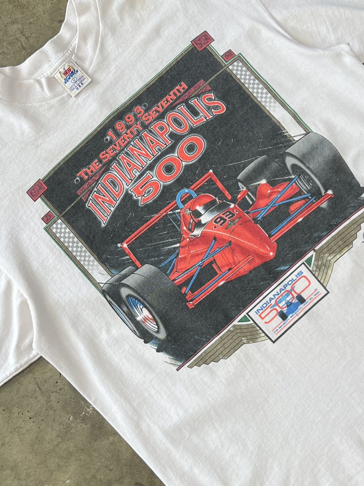 NASCAR Vintage 1993 77th Indianapolis 500 Racing Tee MiUSA XL Size US XL / EU 56 / 4 - 1 Thumbnail