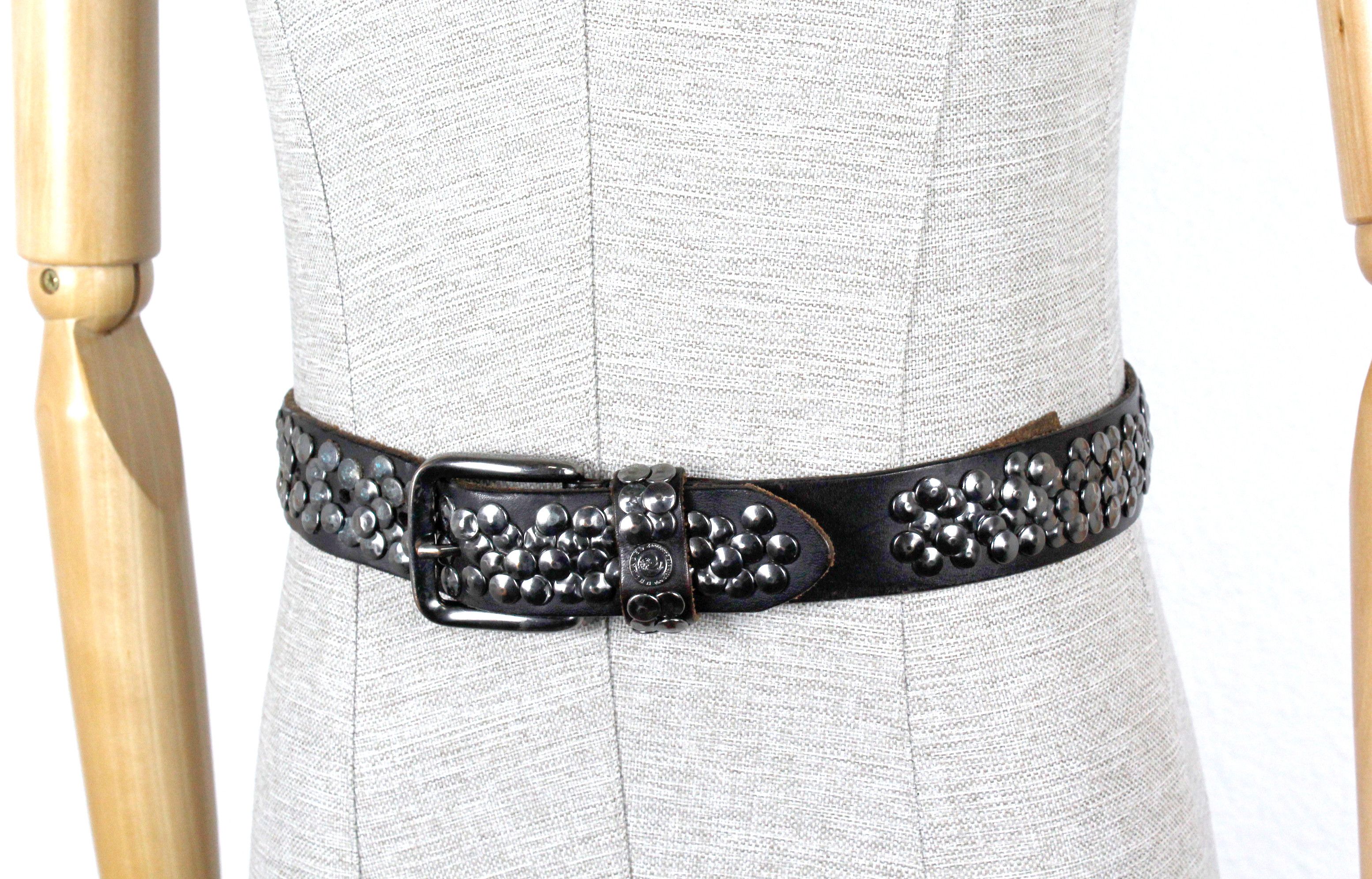 Japanese Brand × Vintage VINTAGE RHINESTONES BELT BB SIMON STYLE Leather Y2K Size ONE SIZE - 1 Thumbnail