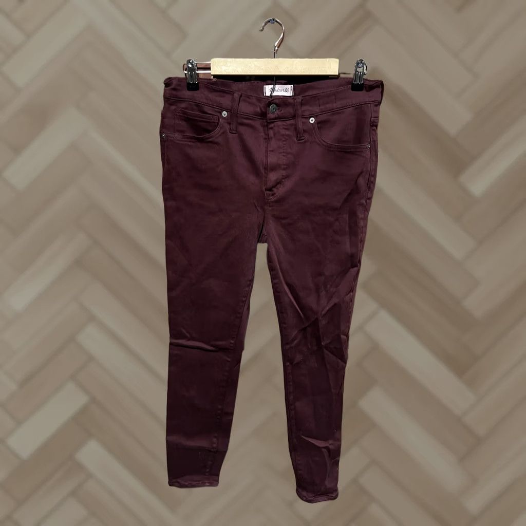 Madewell Madewell Womens Red High Rise Skinny Pants Size 30 Regular 27in Inseam Size 30" / US 8 / IT 44 - 1 Thumbnail