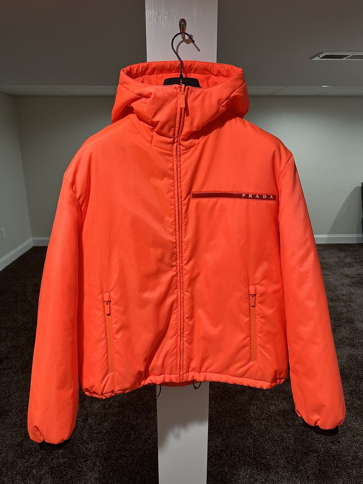 Prada Prada Linea Logo Stripe Linea Rossa 2018 Tech Orange Jacket Size US M / EU 48-50 / 2 - 1 Thumbnail