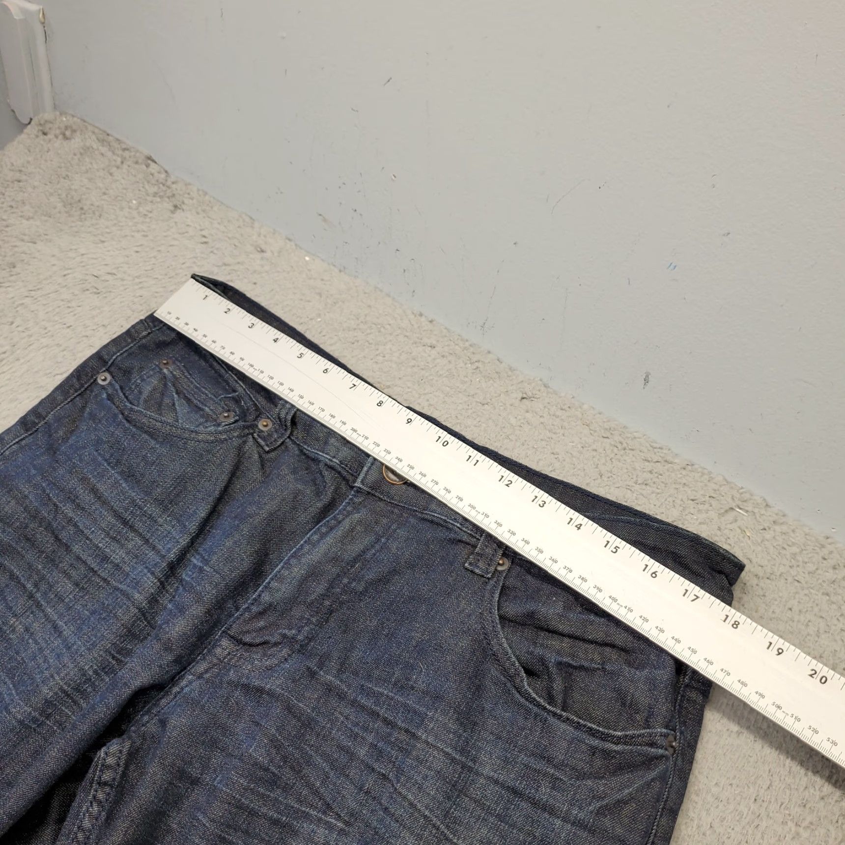 Vintage Urban Pipeline Jeans Men 34/34 Blue Denim Relaxed Stretch Dark Wash Straight Leg - Mens Size 34 Jeans Blue Denim Relaxed Stretch Straight Leg Size US 34 / EU 50 - 6 Thumbnail