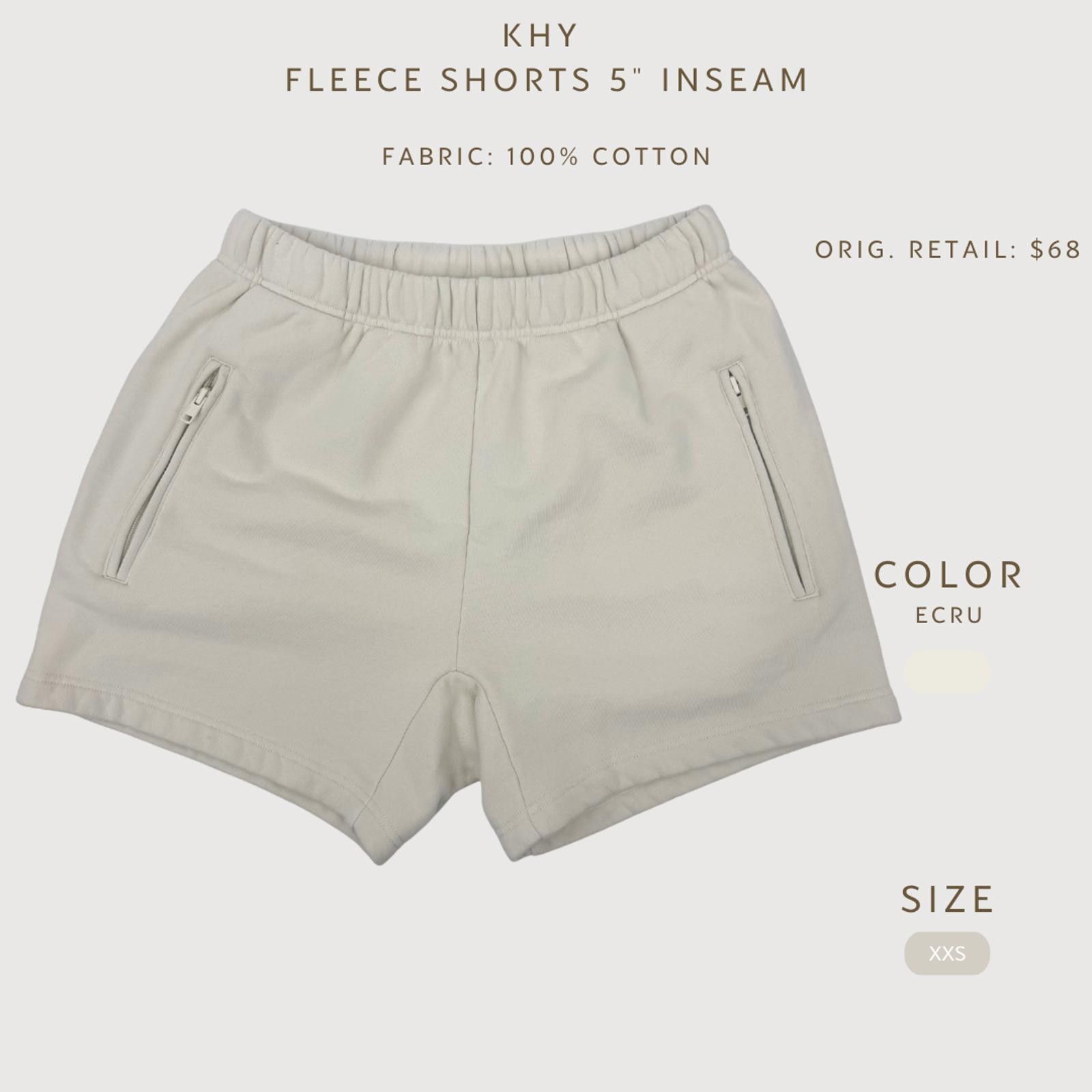 Other Khy Fleece Shorts 5" Inseam Ecru XXS Size 25" / US 0 / IT 36 - 2 Thumbnail