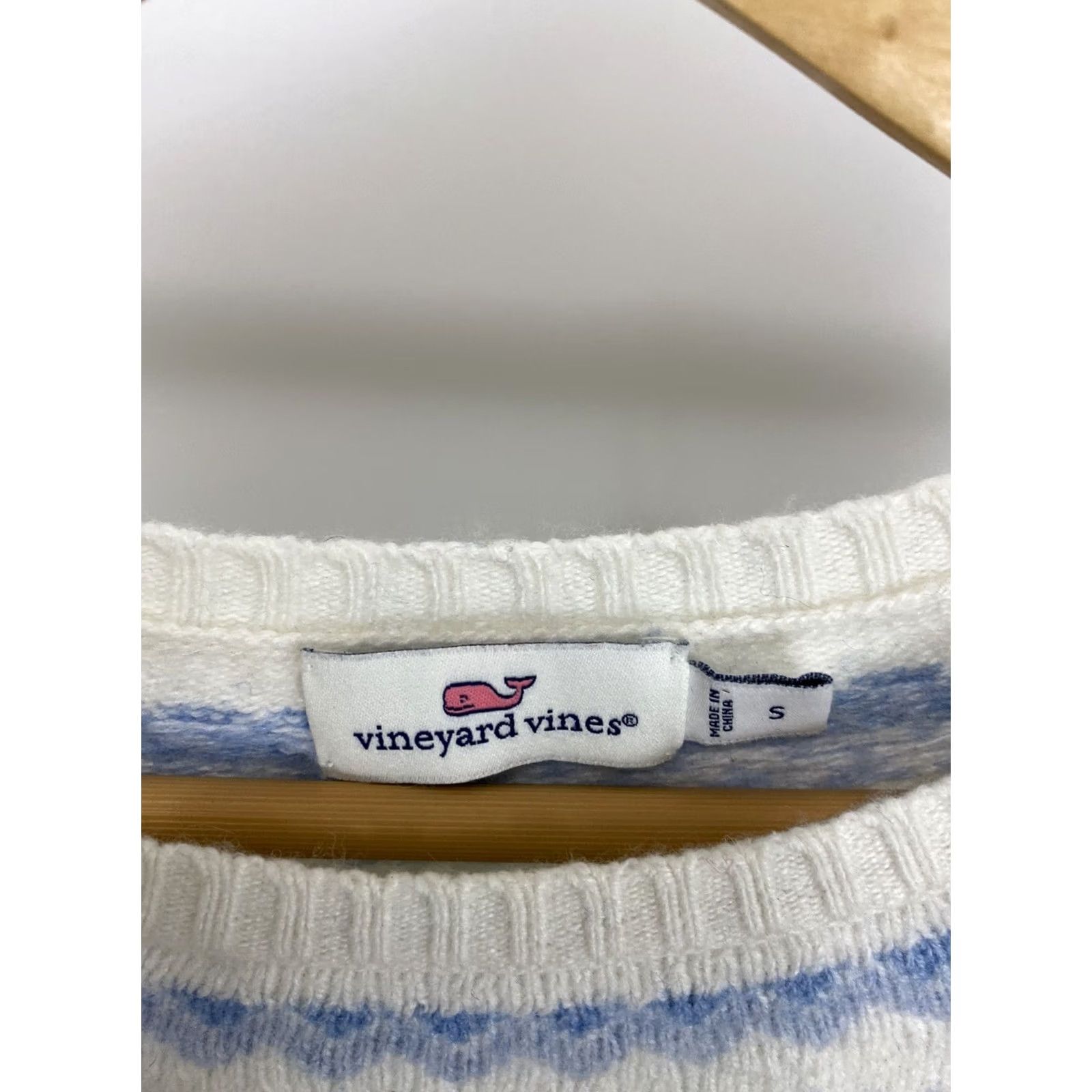 Vineyard Vines Vineyard Vines Sweater Women's Whale Lambswool Cashmere Knit White Blue Size S Size S / US 4 / IT 40 - 3 Thumbnail