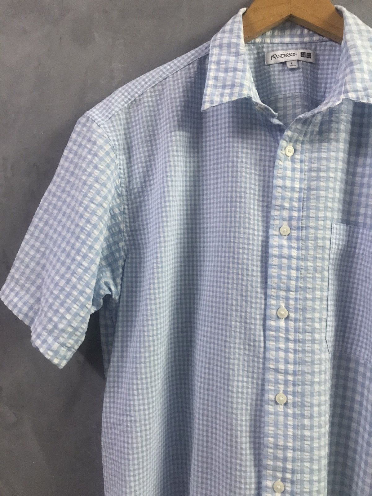 JW Anderson × Uniqlo J.W Anderson x Uniqlo Checkered Open Collar Button Up Shirt Size US L / EU 52-54 / 3 - 5 Thumbnail