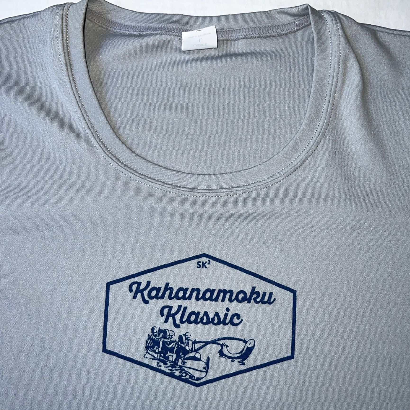 Vintage VINTAGE Official Kahanamoku Klassic Outrigger Canoe Club Race Jersey Shirt Women’s Large Gray Short Sleeve Regular Fit Sports Tek Size L / US 10 / IT 46 - 3 Thumbnail