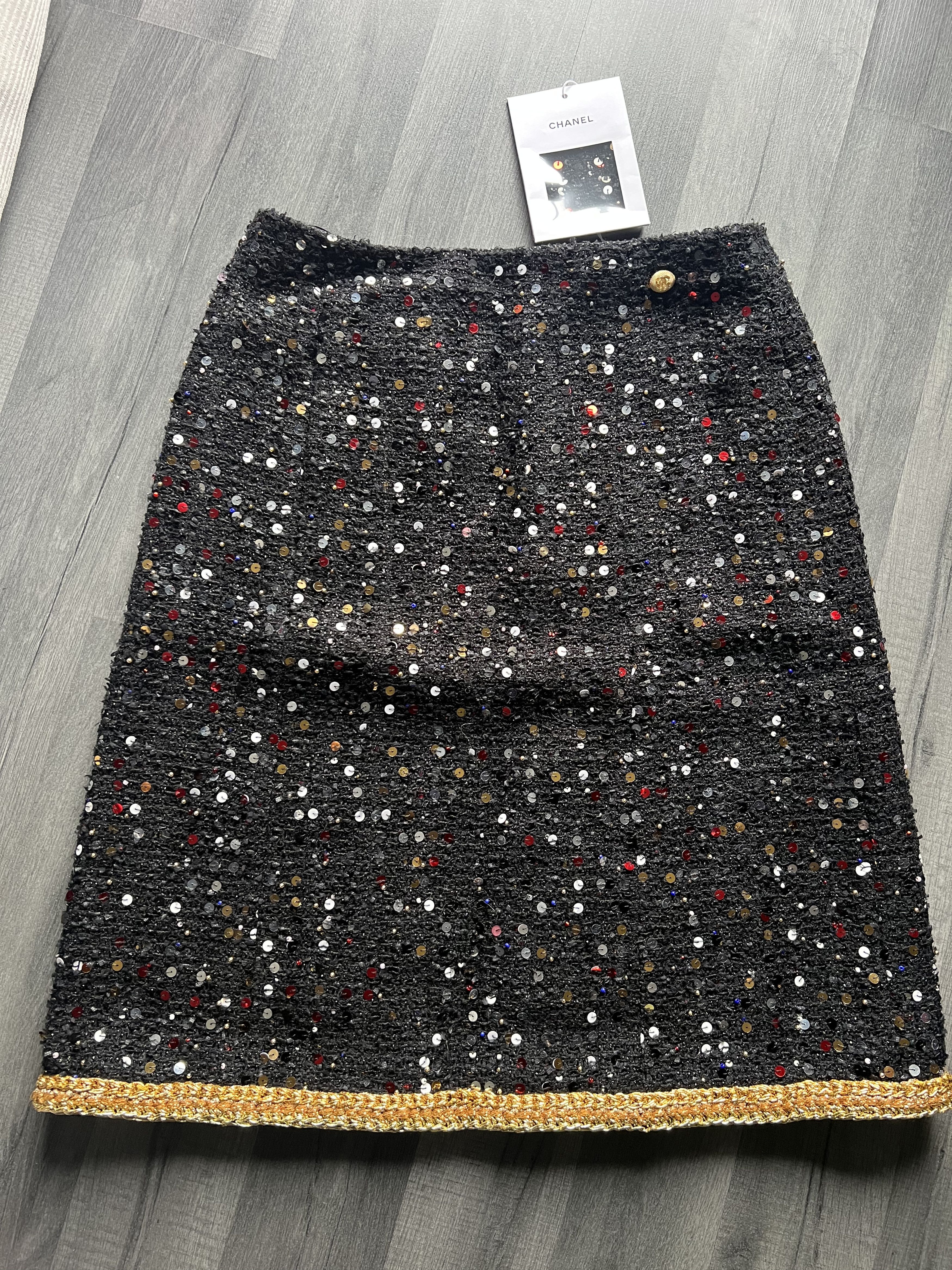 Chanel Chanel sequin skirt size 36 Size S / US 4 / IT 40 - 1 Thumbnail