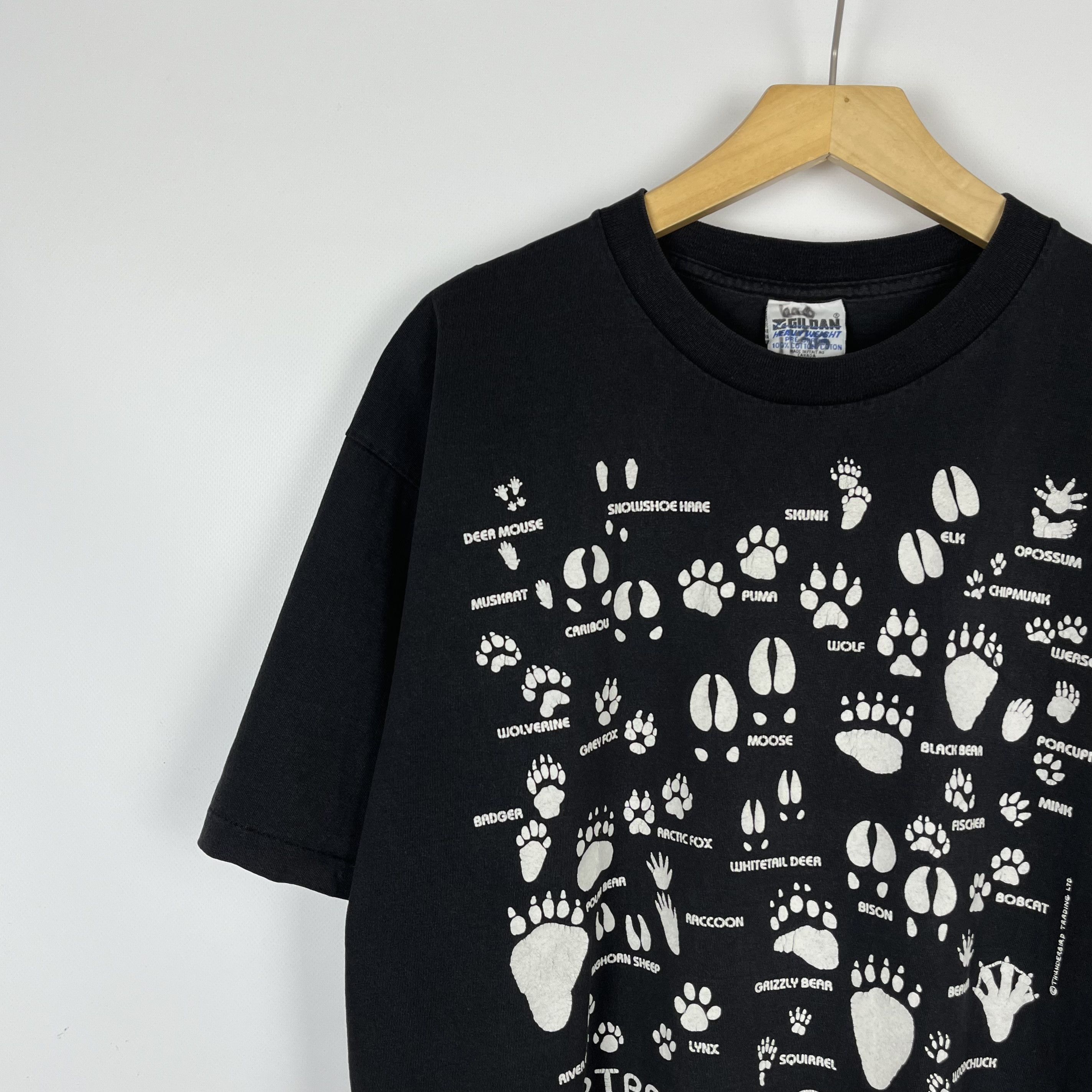 Arts & Science Vintage Footprints Of Canada Art Nature T Shirt 90’s Size US XL / EU 56 / 4 - 5 Thumbnail