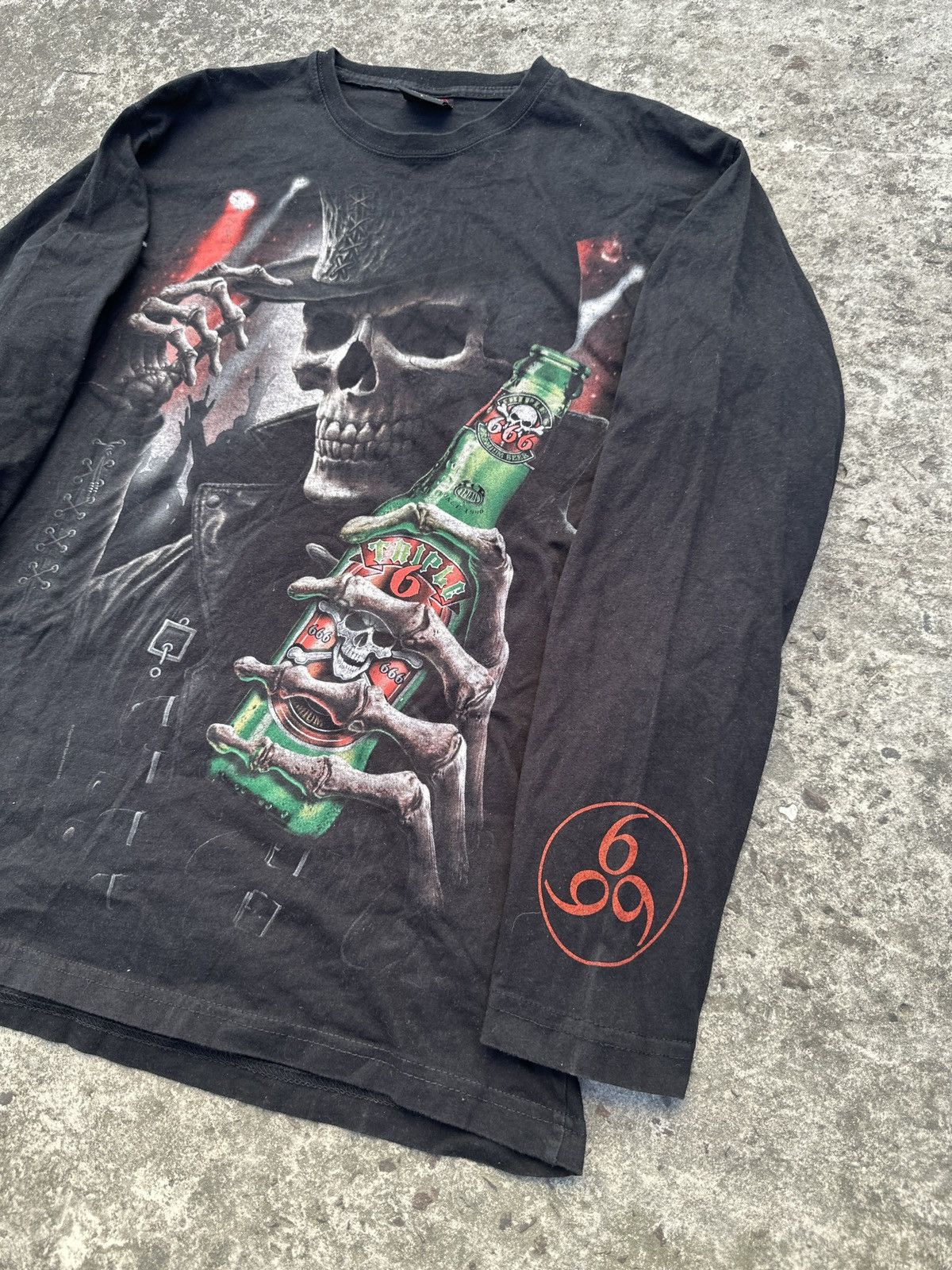 Designer Spiral Triple Beer 666 Long Sleeve Streetwear Vintage USA L Size US L / EU 52-54 / 3 - 3 Thumbnail