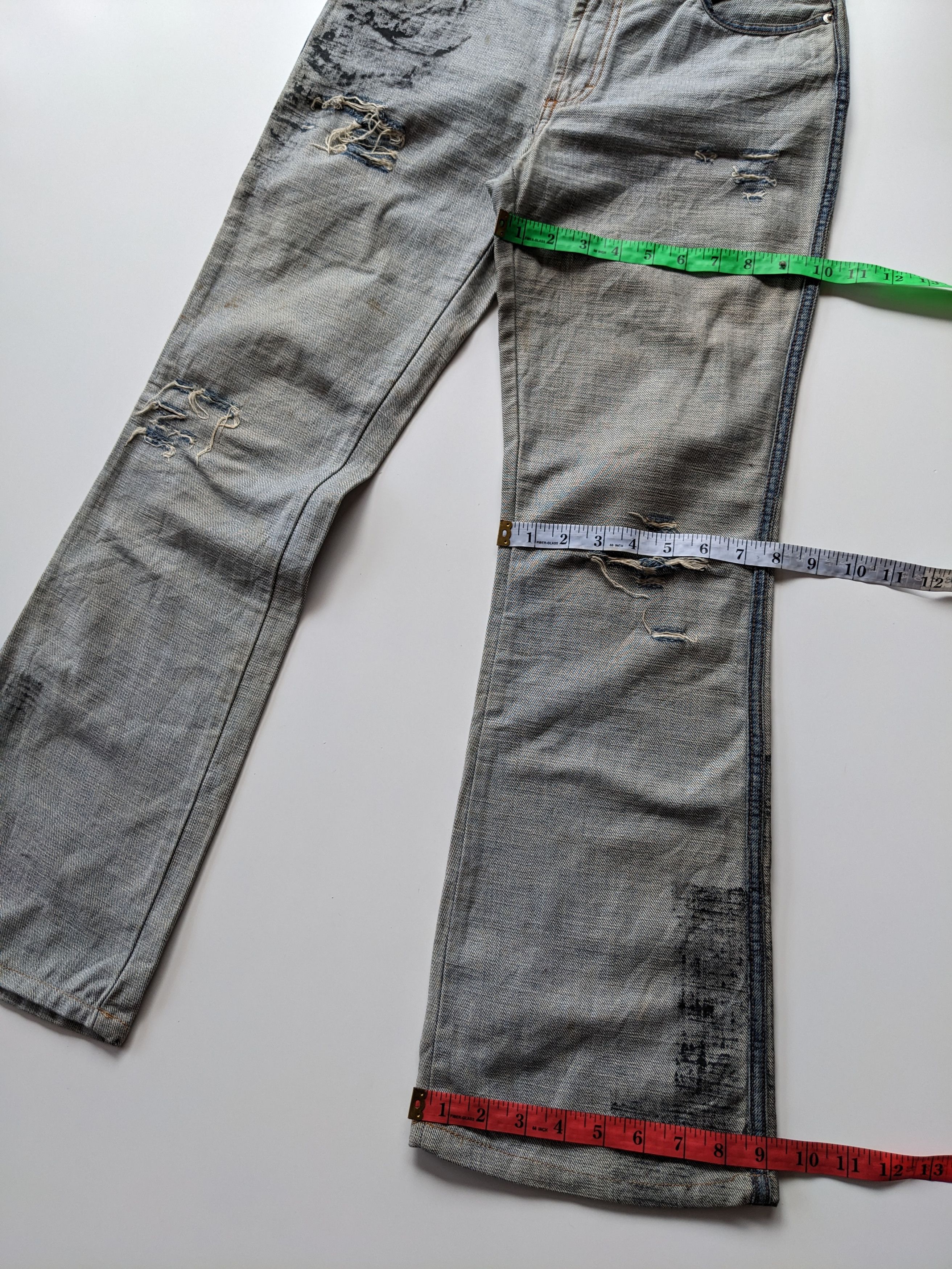 Dolce & Gabbana SS02 Dolce & Gabbana inside out oily flare jeans Size US 29 - 10 Thumbnail