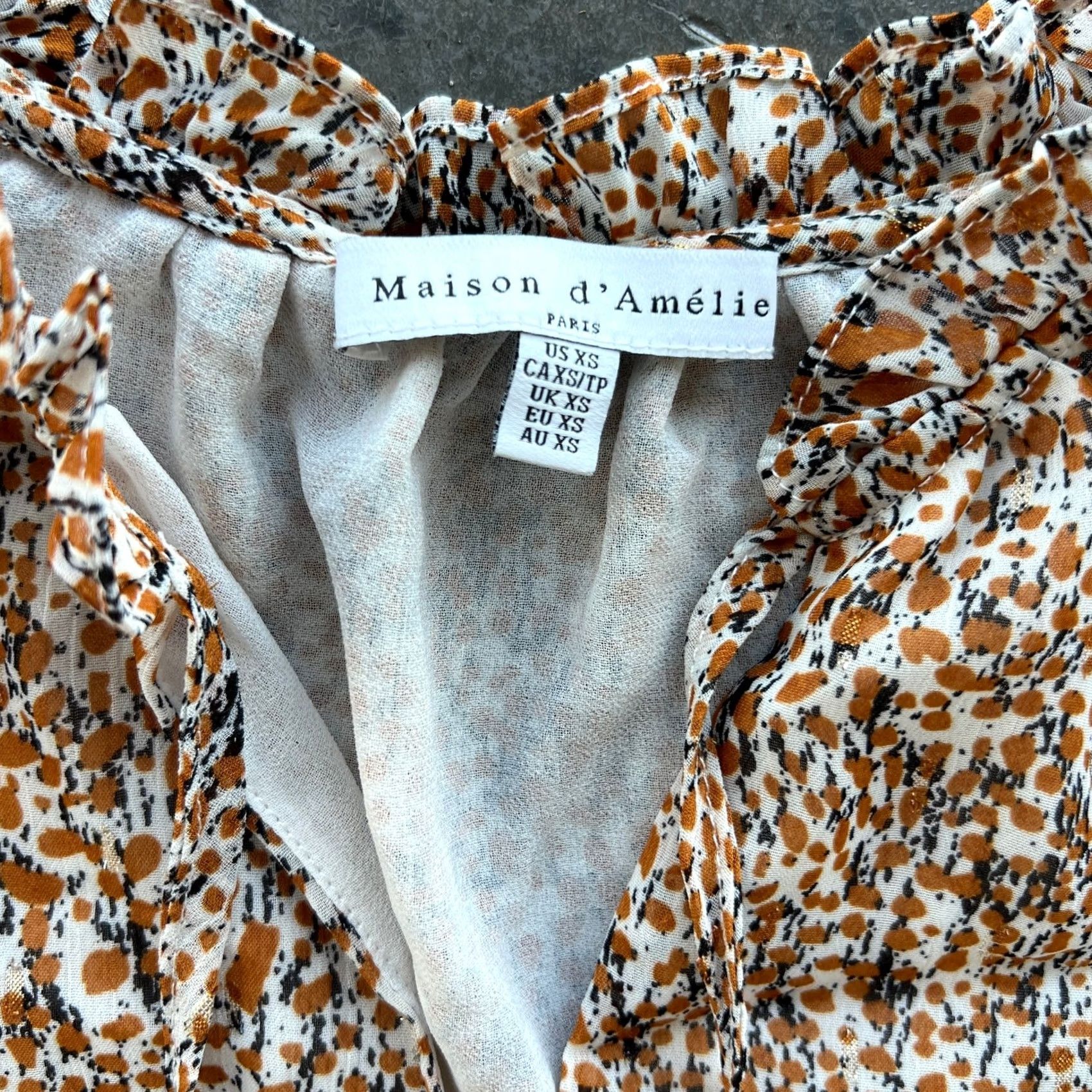Vintage VINTAGE Maison D' Amelie Floral Sleeveless V-Neck Boho Blouse Women XS Blue Size XS / US 0-2 / IT 36-38 - 3 Thumbnail