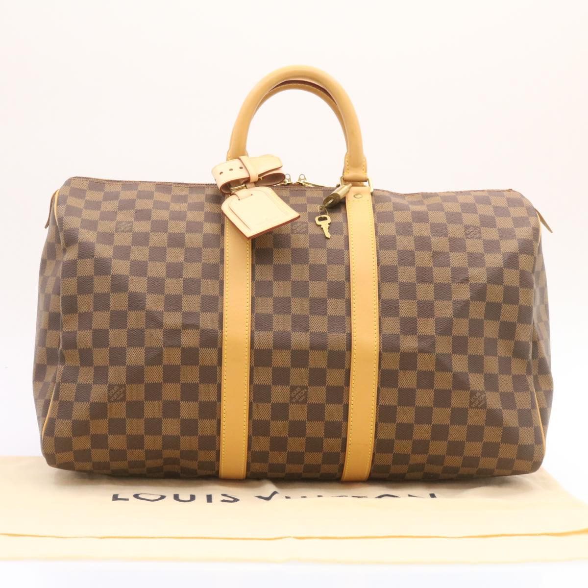 Louis Vuitton LOUIS VUITTON Damier Ebene Keepall 45 Boston Bag Size ONE SIZE - 12 Thumbnail