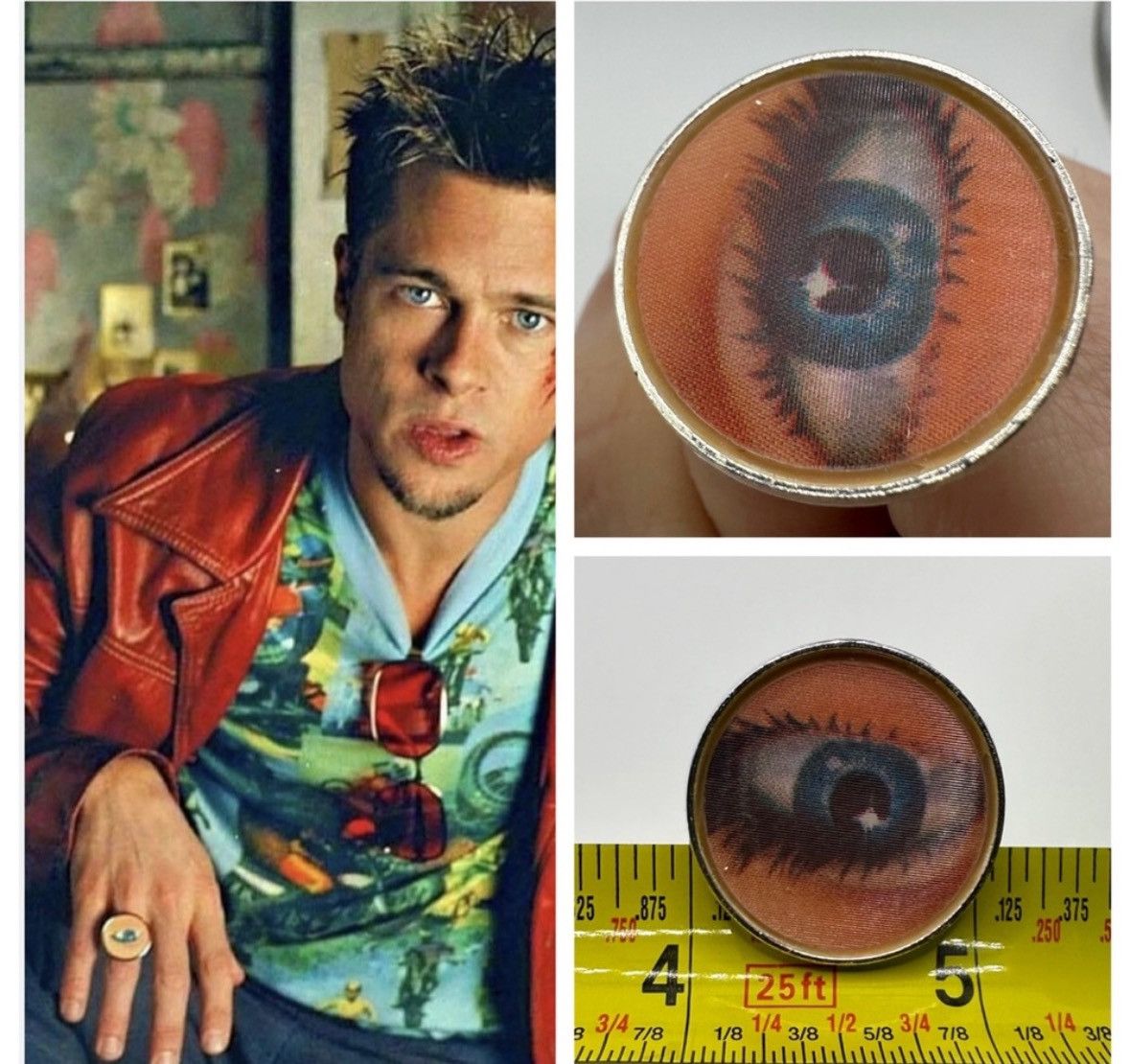 Flight Club Tyler Durden Eye Wink Ring- RARE Size ONE SIZE - 1 Thumbnail