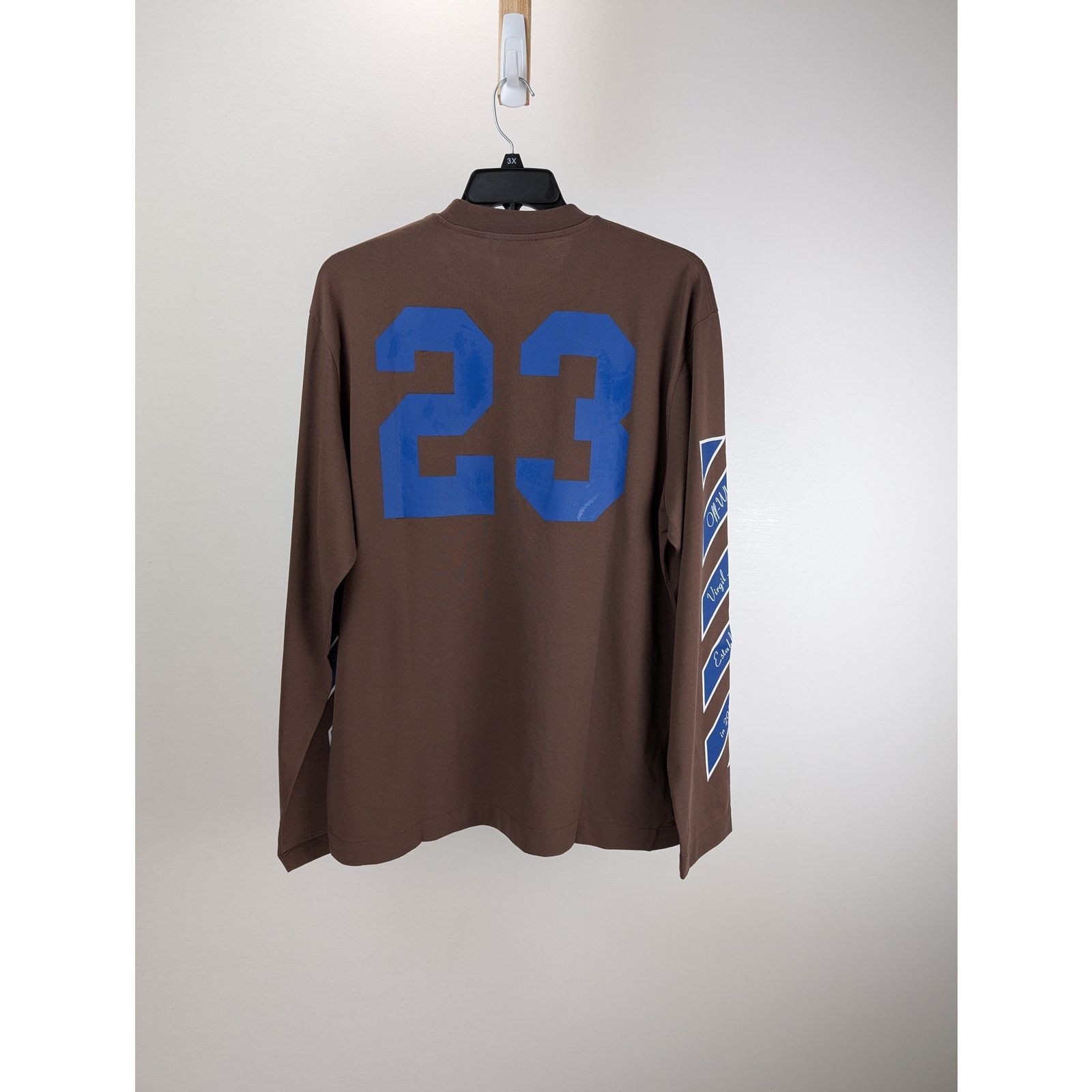 Off-White o1rshd1 23 Varsity Skate Long Sleeve Tee T-Shirt in Brown Size US XXL / EU 58 / 5 - 17 Thumbnail