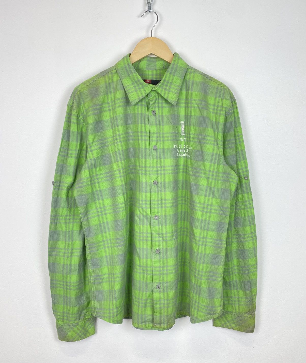 Diesel Vintage Diesel Buttons Up Plaid Shirt Long Sleeve Size XL Size US XL / EU 56 / 4 - 1 Thumbnail