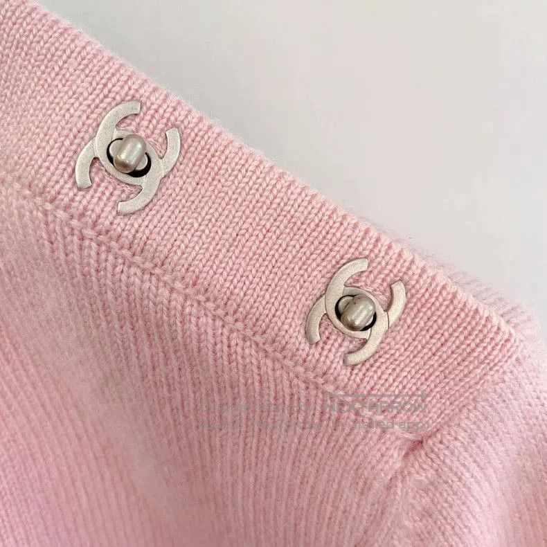 Chanel Chanel Pink Cashmere Knit Sweater 34. Size US XS / EU 42 / 0 - 5 Thumbnail