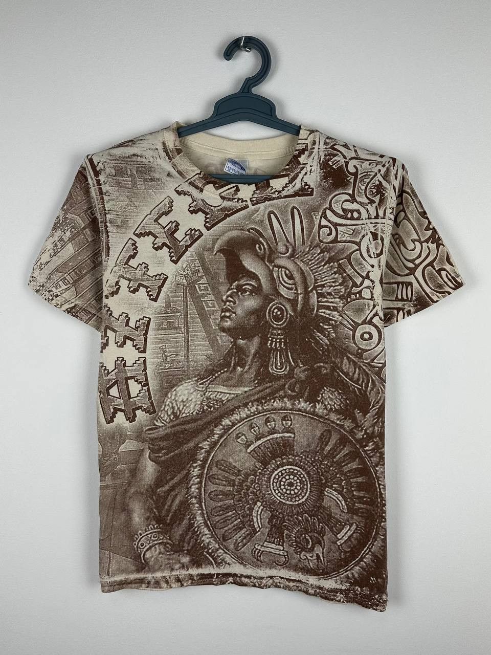 Vintage Vintage Aztec Mexico All Over Print T Shirt AOP Size US S / EU 44-46 / 1 - 3 Thumbnail