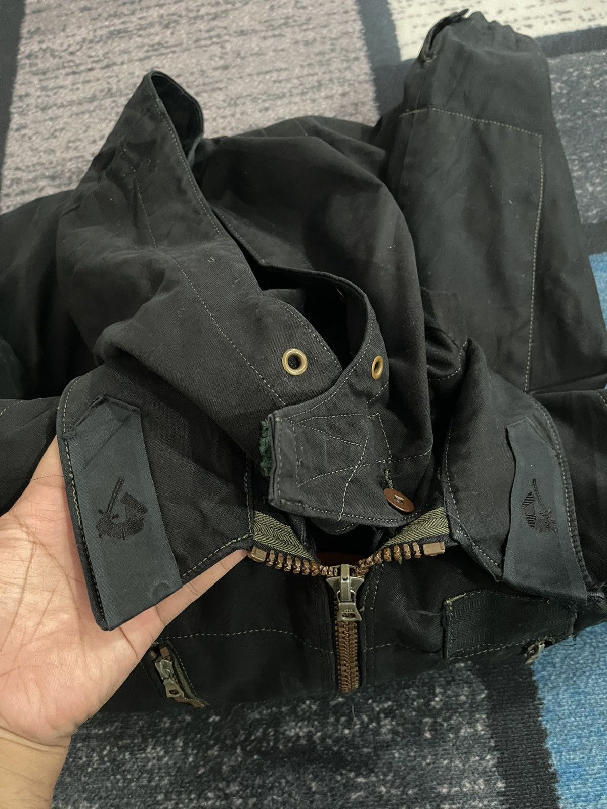 Vintage Vintage C46 70s Swedish Military Hoodie Jacket Size US L / EU 52-54 / 3 - 25 Thumbnail
