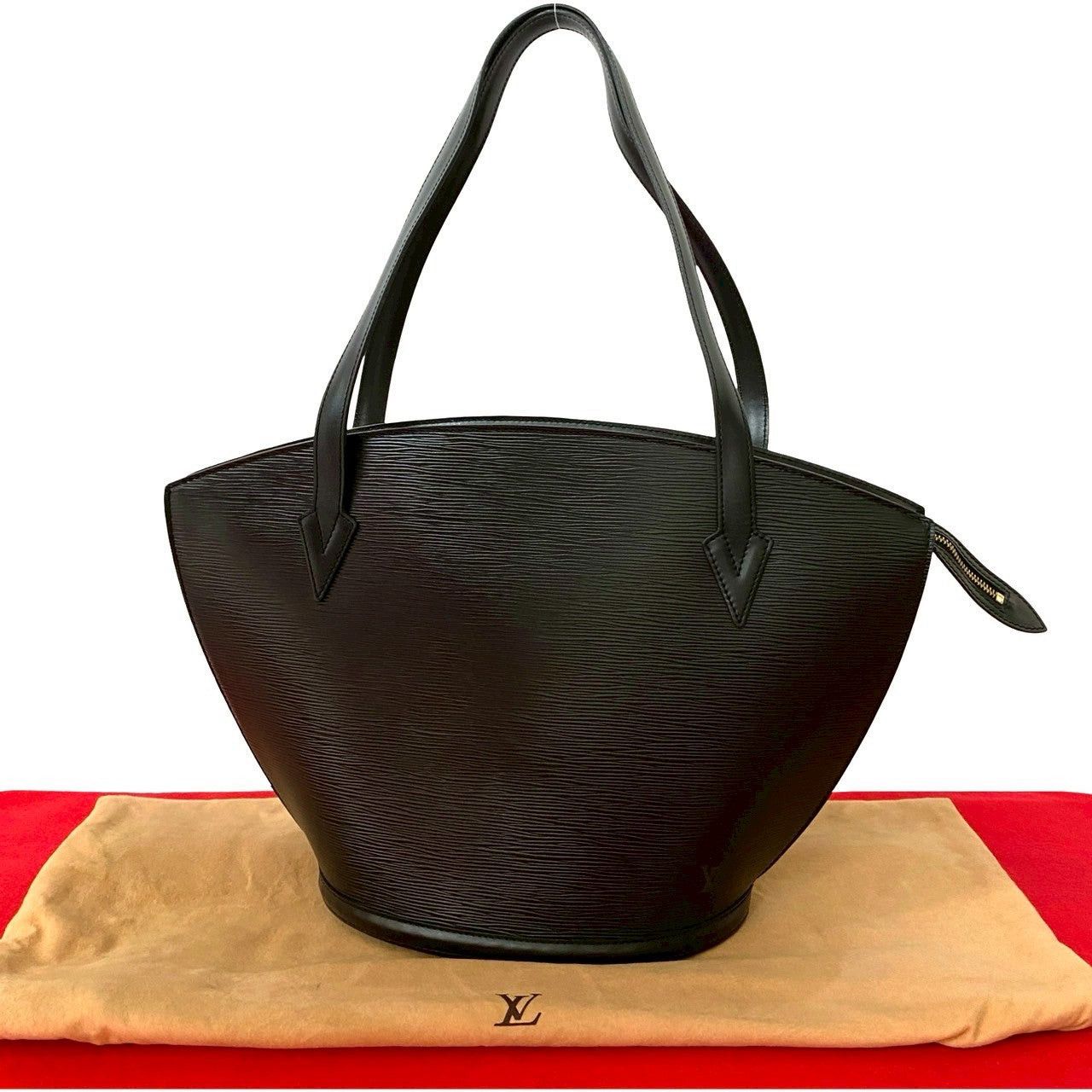 Louis Vuitton Louis Vuitton Tote Bag Black Leather Size ONE SIZE - 1 Thumbnail