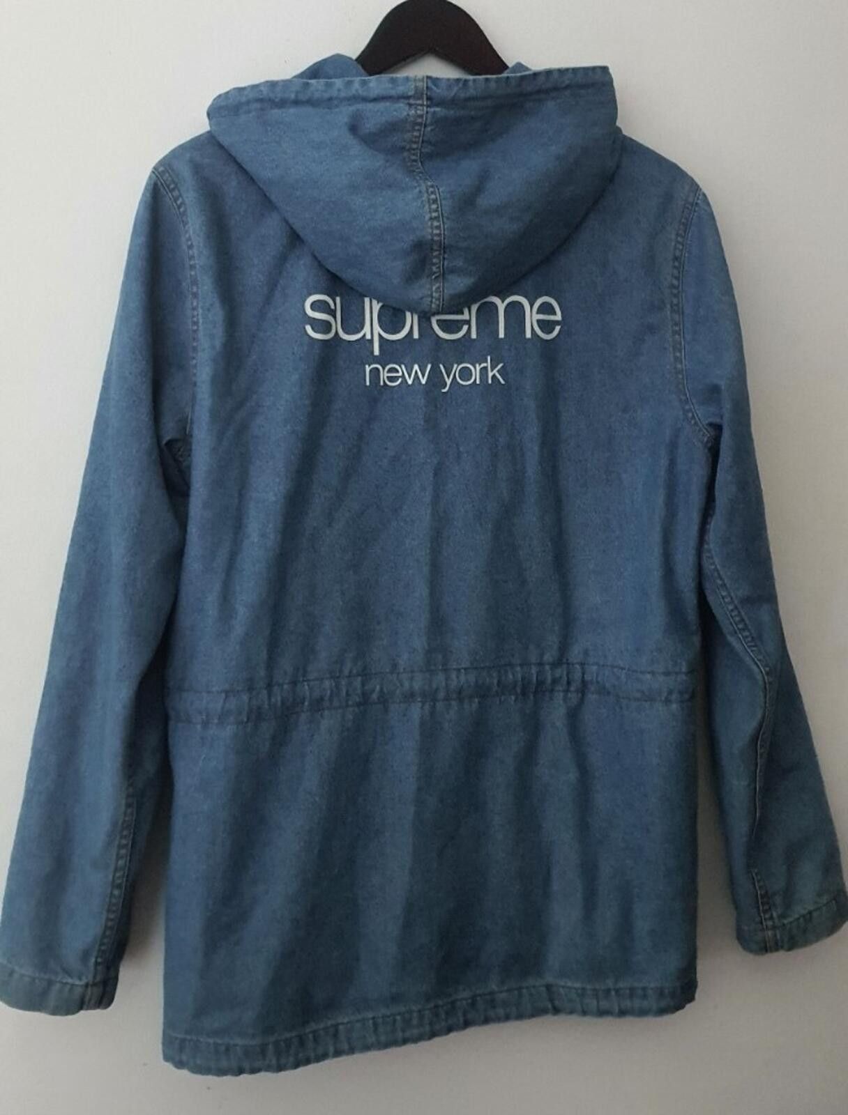 Supreme Supreme Eye of Horus Denim Hooded Work Jacket FW13 | Grailed