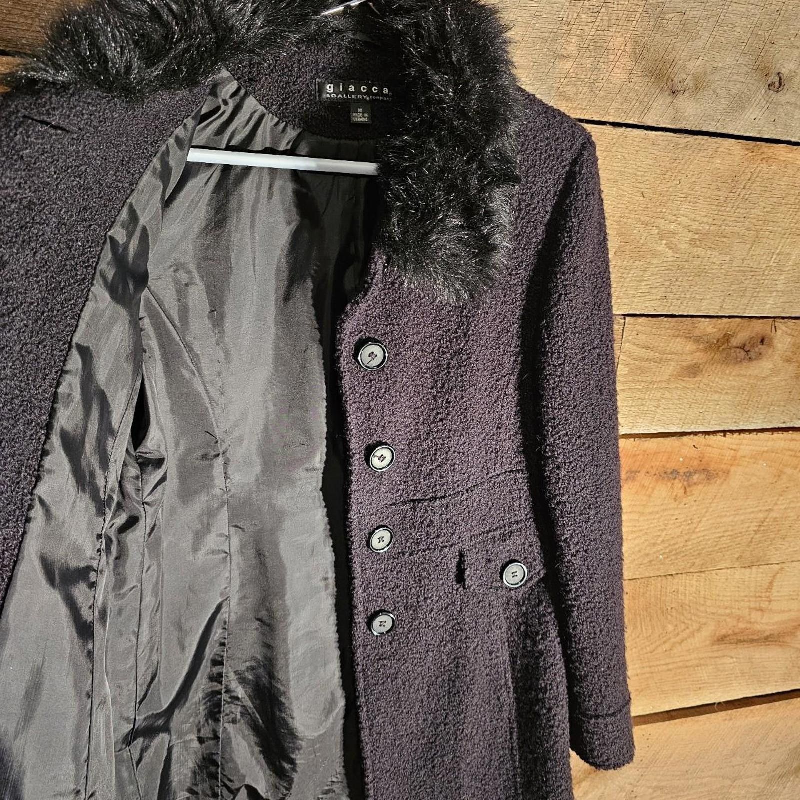 Other Women's Black Jacket with Faux Fur Collar Size M / US 6-8 / IT 42-44 - 4 Thumbnail