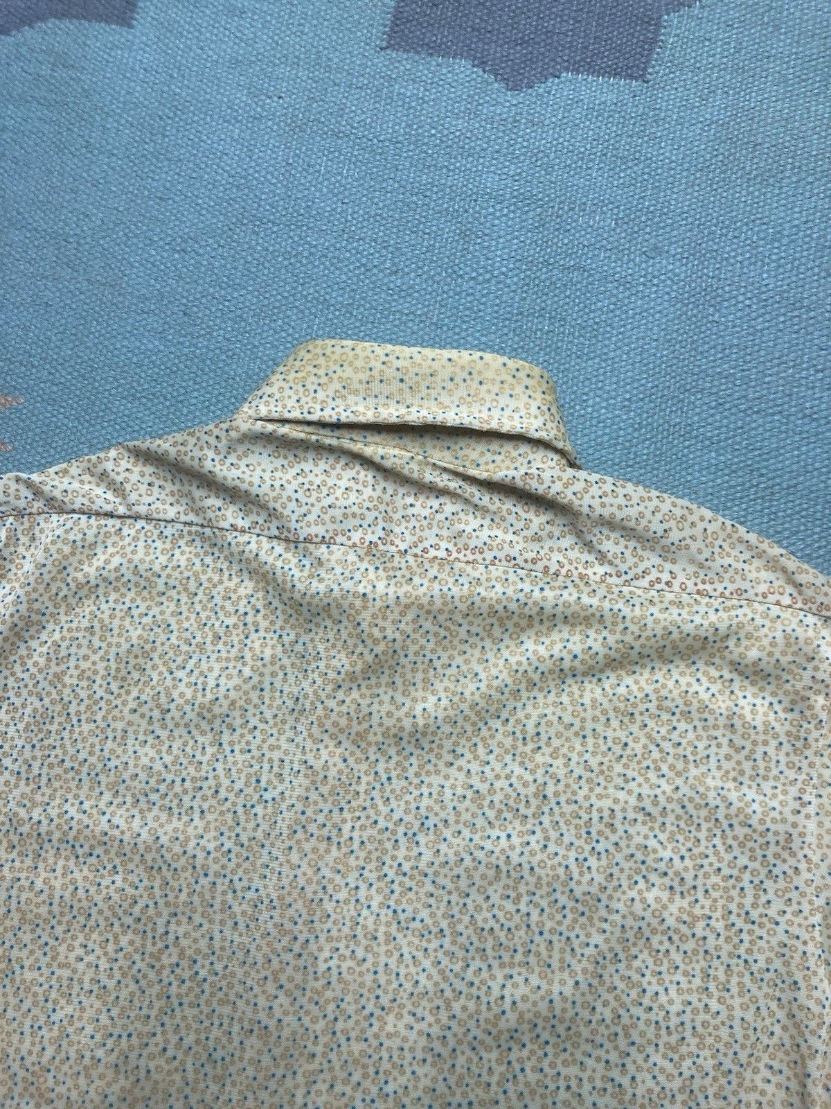 Vintage 70s button shirt nylon polka dot dagger collar boxy medium Size US M / EU 48-50 / 2 - 10 Thumbnail