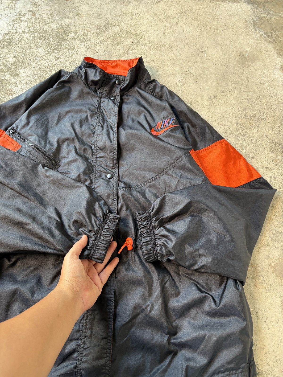 Nike × Vintage Vintage Nike Big Swoosh Windbreaker Jacket size L Tall Size US L / EU 52-54 / 3 - 7 Thumbnail