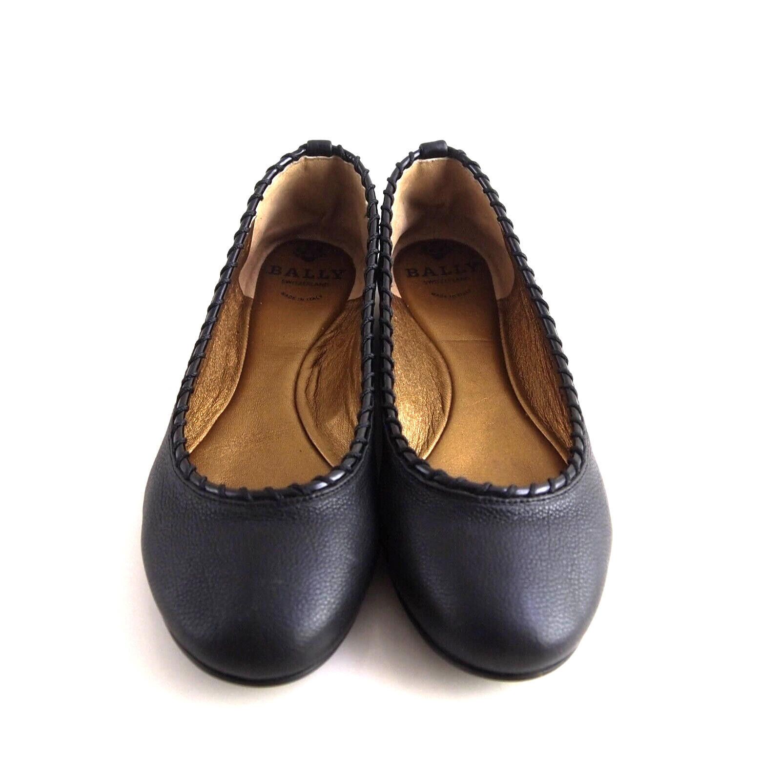 Bally Bally Merak Flats Black Leather Womens EU 36 US 5.5 $520 Size US 5.5 / IT 35.5 - 1 Thumbnail