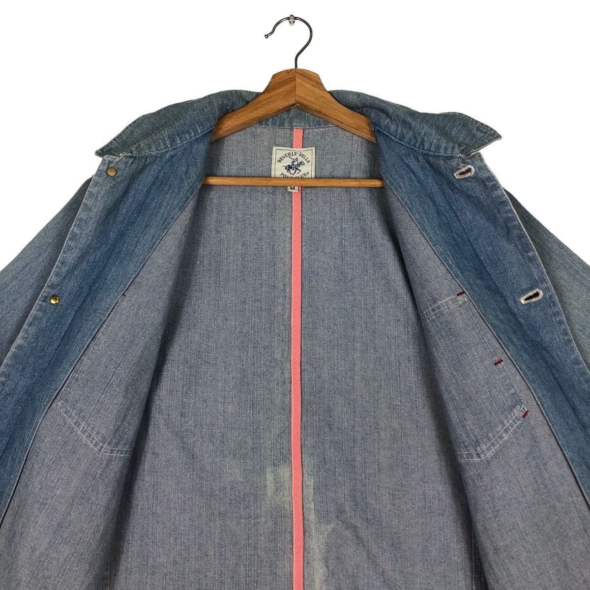 Japanese Brand 🔥Vtg Denim Chore Chambray Jacket Beverly Hills Polo Club Size US M / EU 48-50 / 2 - 12 Thumbnail
