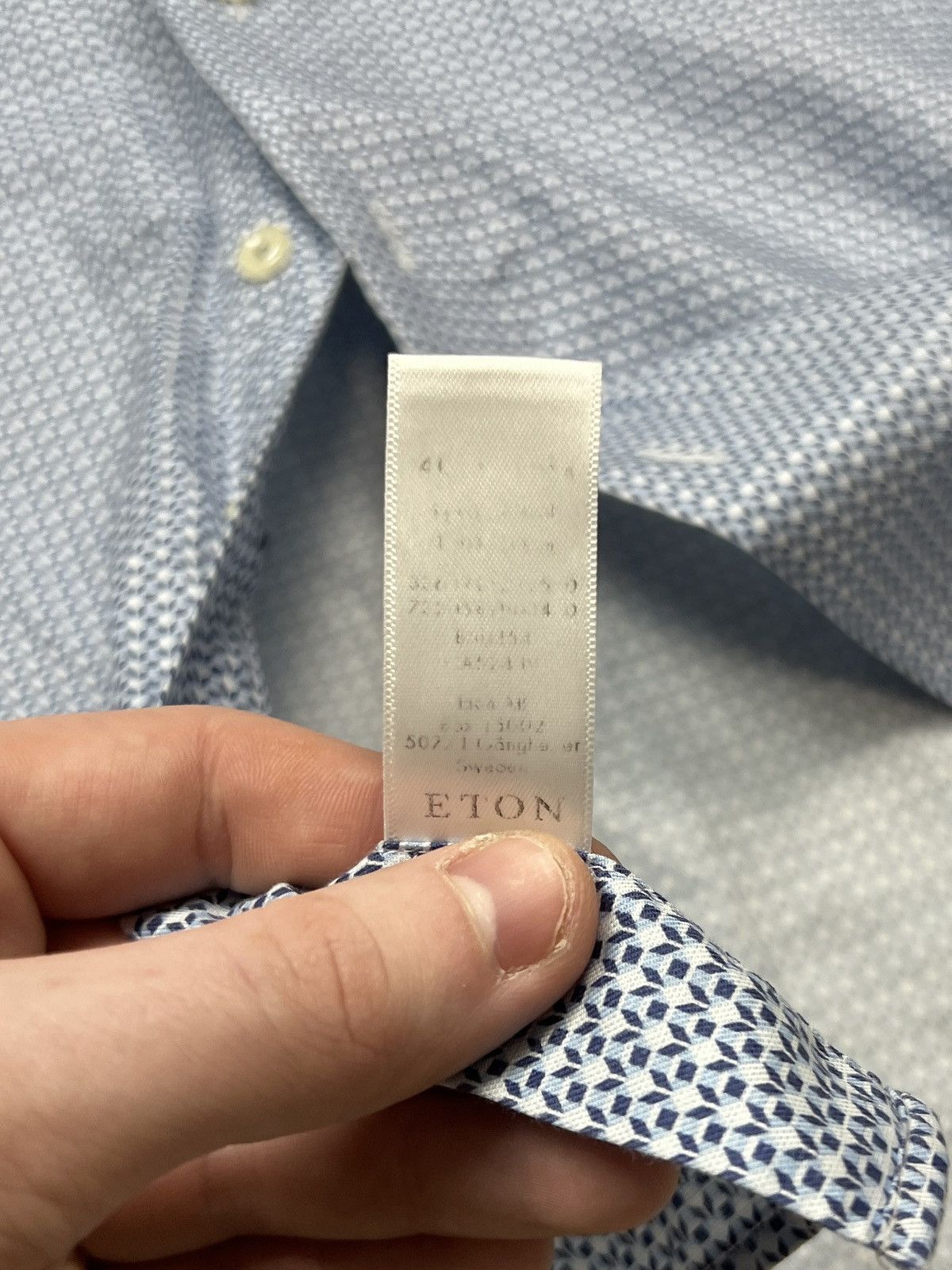 Eton Eton Geometric Pattern Shirt (Y0202) Size US M / EU 48-50 / 2 - 8 Thumbnail