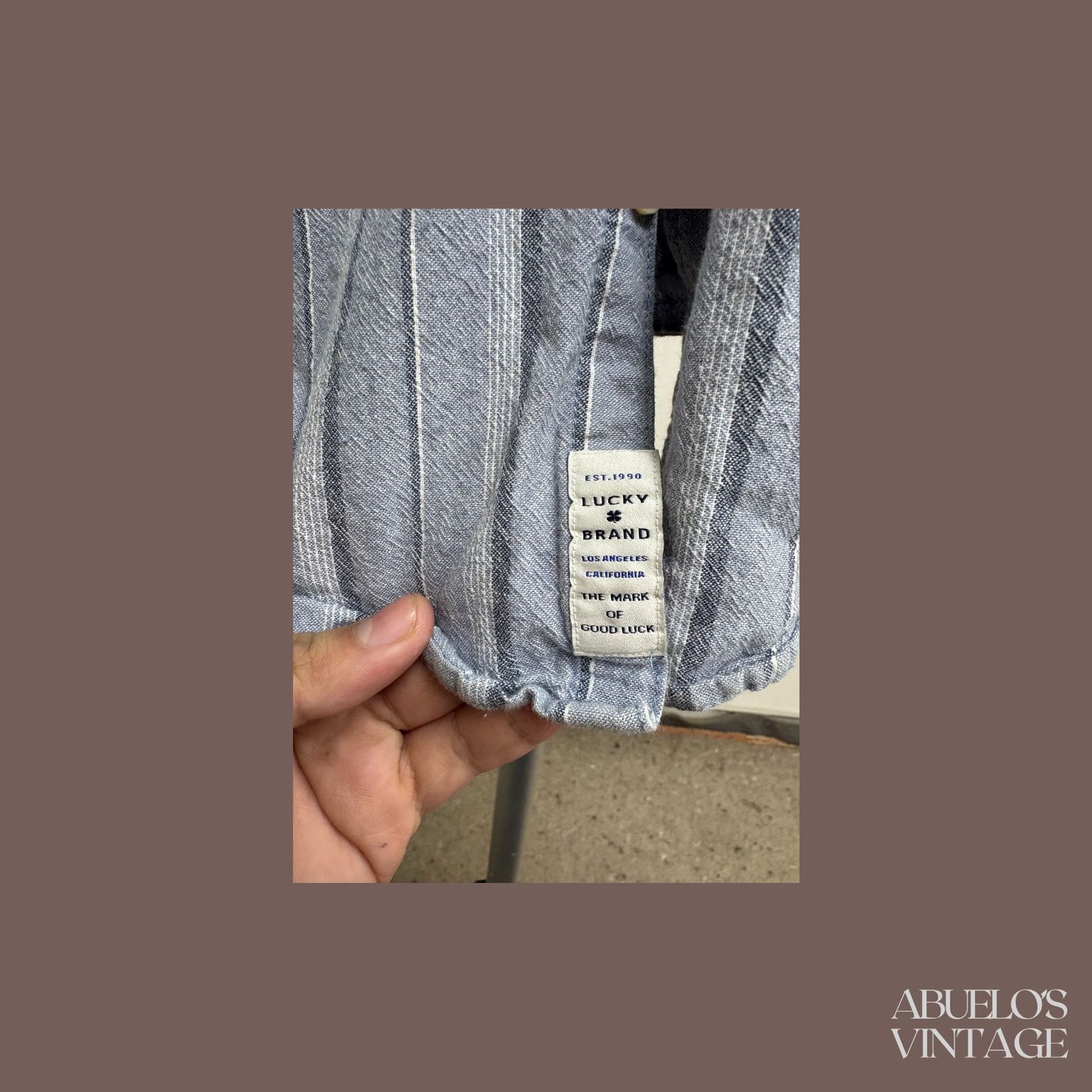 Lucky Brand VTG Button Up Shirt | Lucky Brand Stripe | Workwear Core Size US XL / EU 56 / 4 - 4 Thumbnail