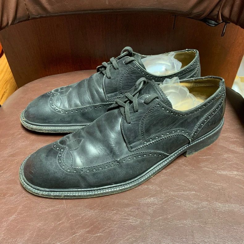 Louis Vuitton Classic Black Baroque Leather Shoes, Size 9.5-Dmc Shoes, Men's