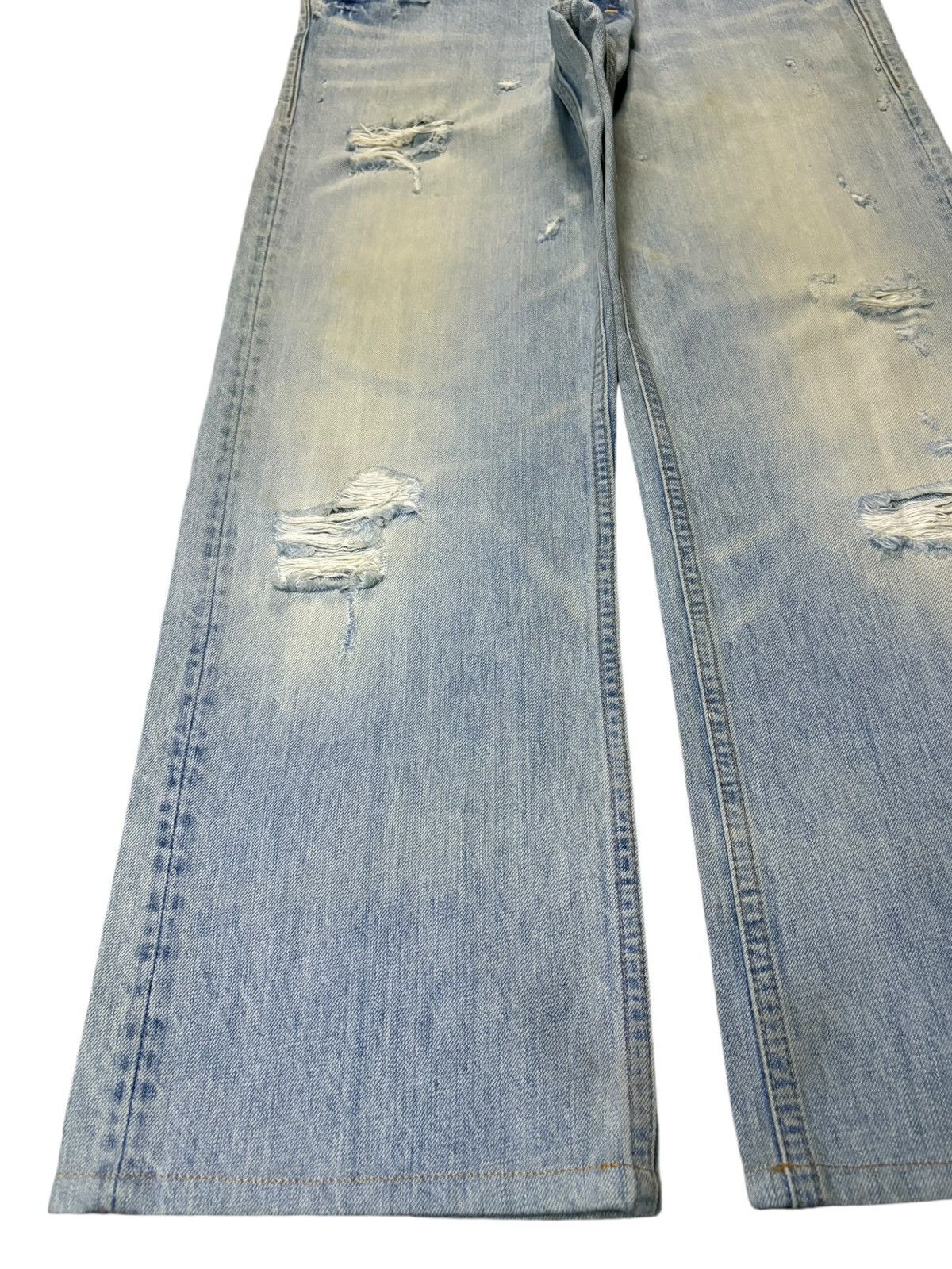 Ruehl No. 925 Vintage Ruehl Button Fly Bleached Distress Loose Baggy Jeans Size US 35 - 6 Thumbnail
