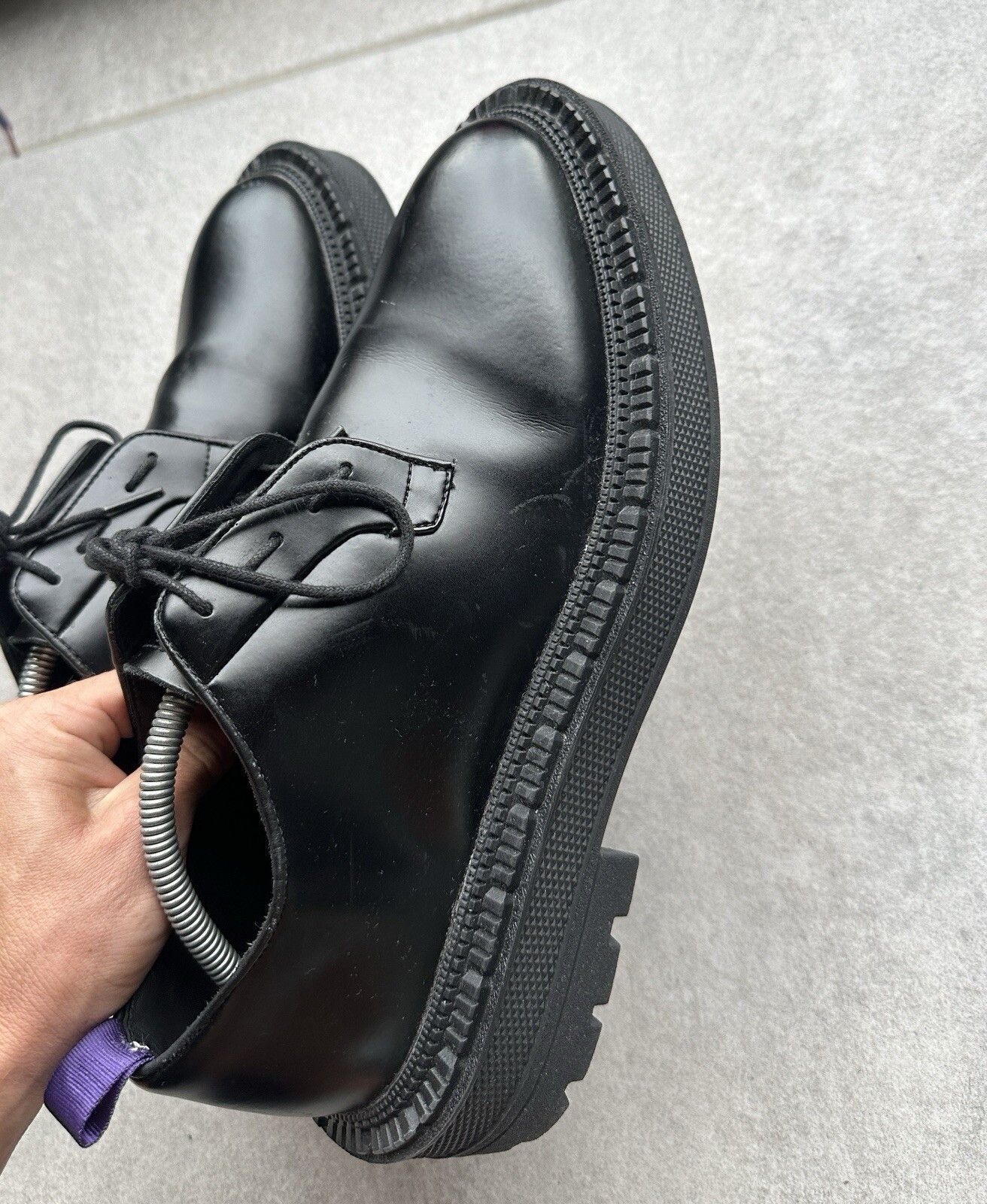Eytys EYTYS Men's Alexis Derby Shoes Black Leather Chunky Platform Size US 10 / EU 43 - 11 Thumbnail