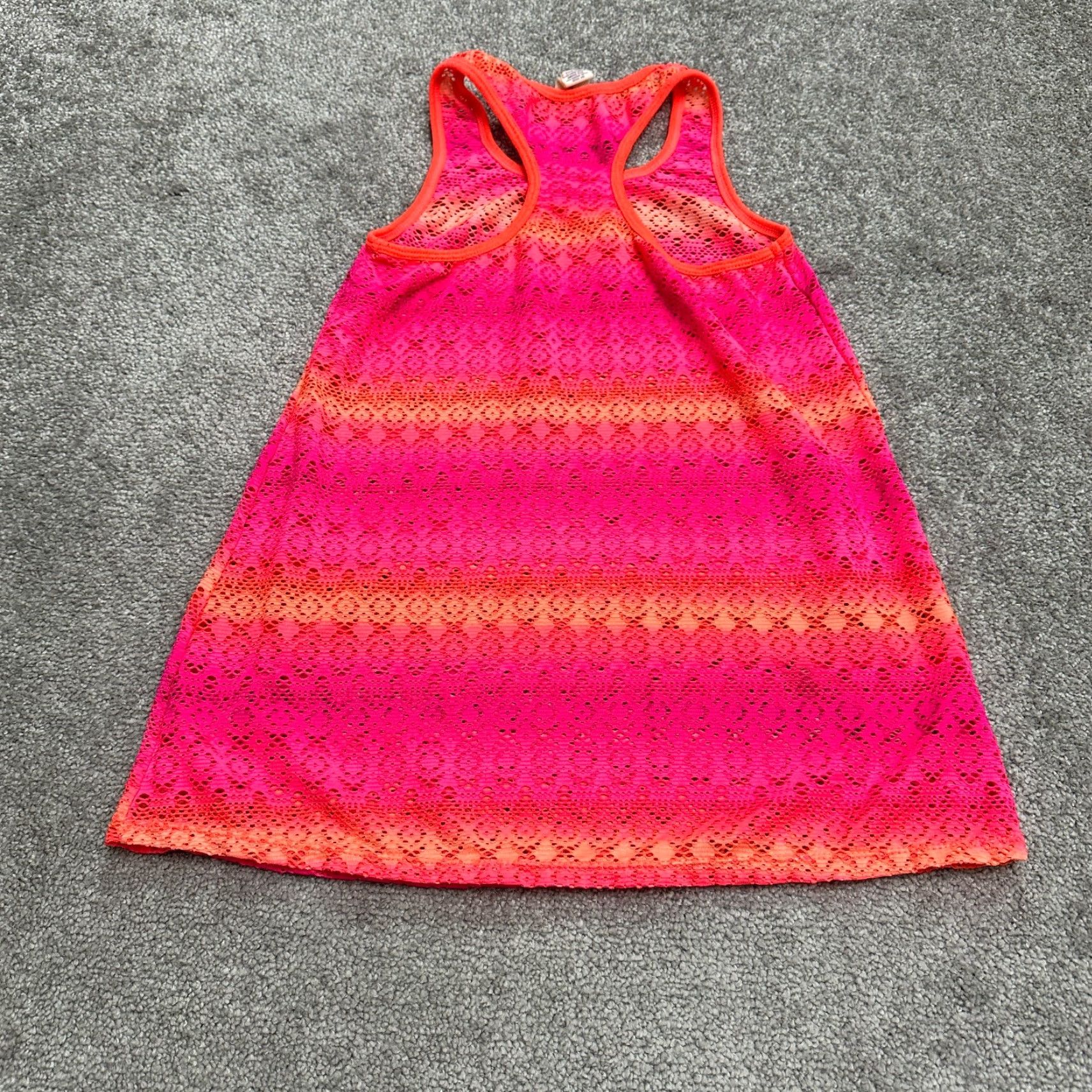 Ocean Pacific Ocean Pacific Tank Eyelet Juniors M Pink Orange Racerback Summer Sun Size M / US 6-8 / IT 42-44 - 2 Thumbnail