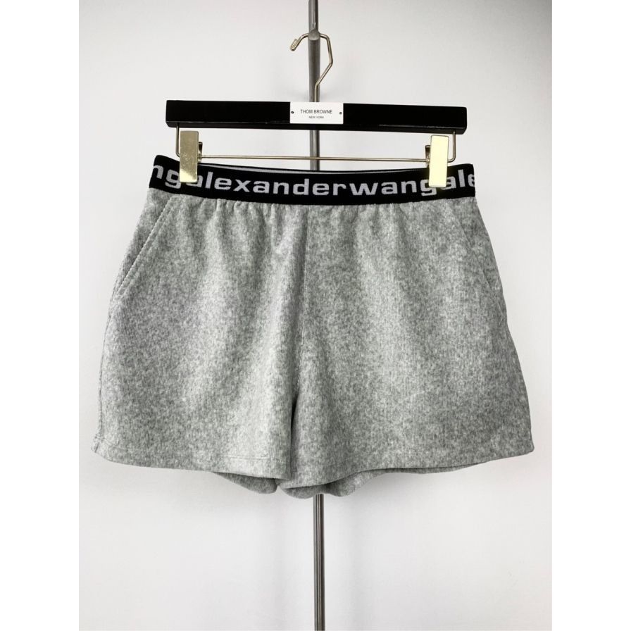 Alexander Wang Alexander Wang.T Womens Gray Elastic Waistband Lounge Shorts Size 26" / US 2 / IT 38 - 3 Thumbnail