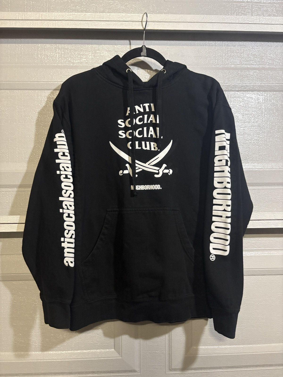 s*o様 NEIGHBORHOOD Anti Social Social Clu Anti Social Social Club x Neighborhood 6IX Black Hoodie Hoodie