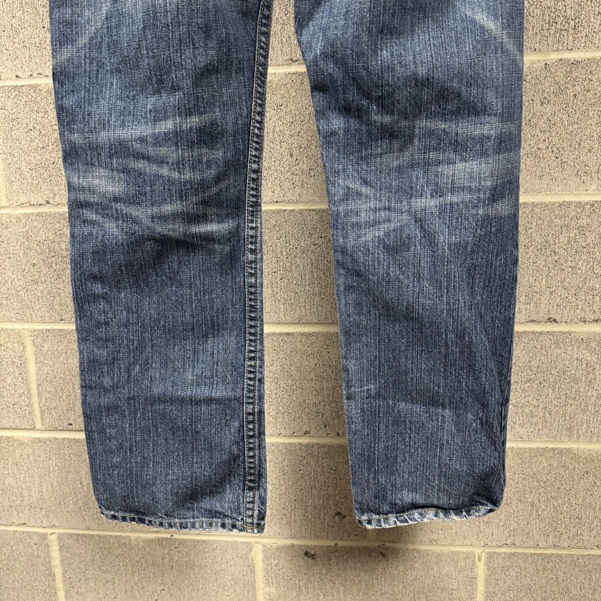 Vintage Y2K Baggy Embroidered Distressed Faded Jeans ERD Grunge Size US 30 / EU 46 - 8 Thumbnail