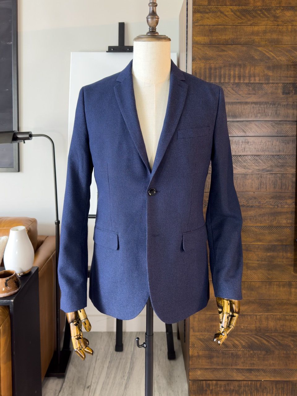 Zara Navy Zara Suit 40R + 33R Size 40L - 9 Thumbnail