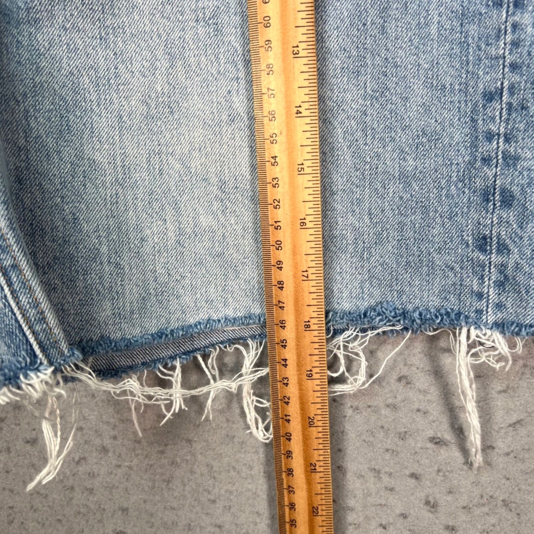 Denime Denim Forum Bermuda Shorts Light Wash 29 Denim Forum 5-Pocket Distressed Hem High Rise Adult Womens Regular Size 29" - 7 Thumbnail
