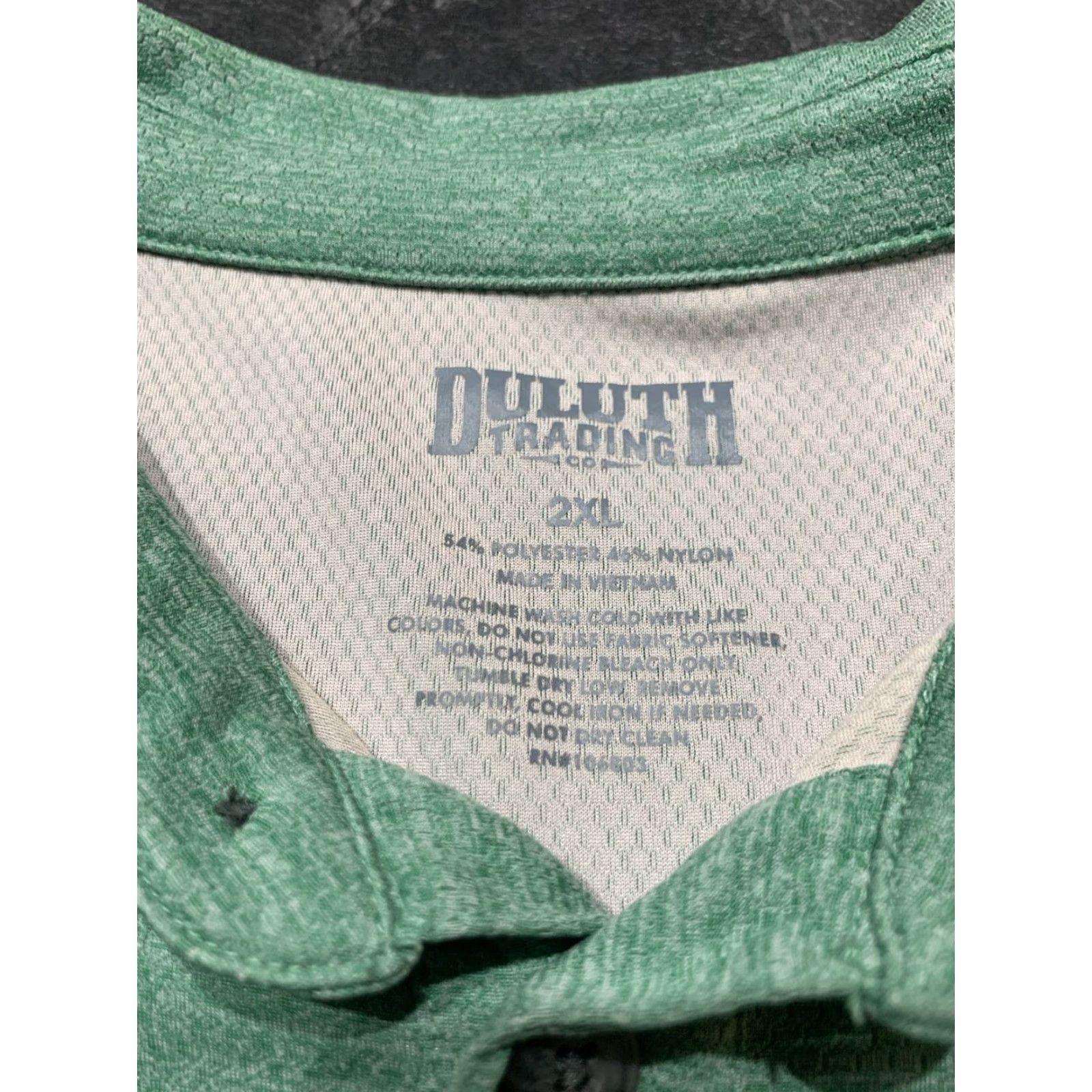 Duluth Trading Company Duluth Trading Co. Men's Short Sleeve Polo Shirt 2XL Green Wicking Casual Size US XXL / EU 58 / 5 - 5 Thumbnail