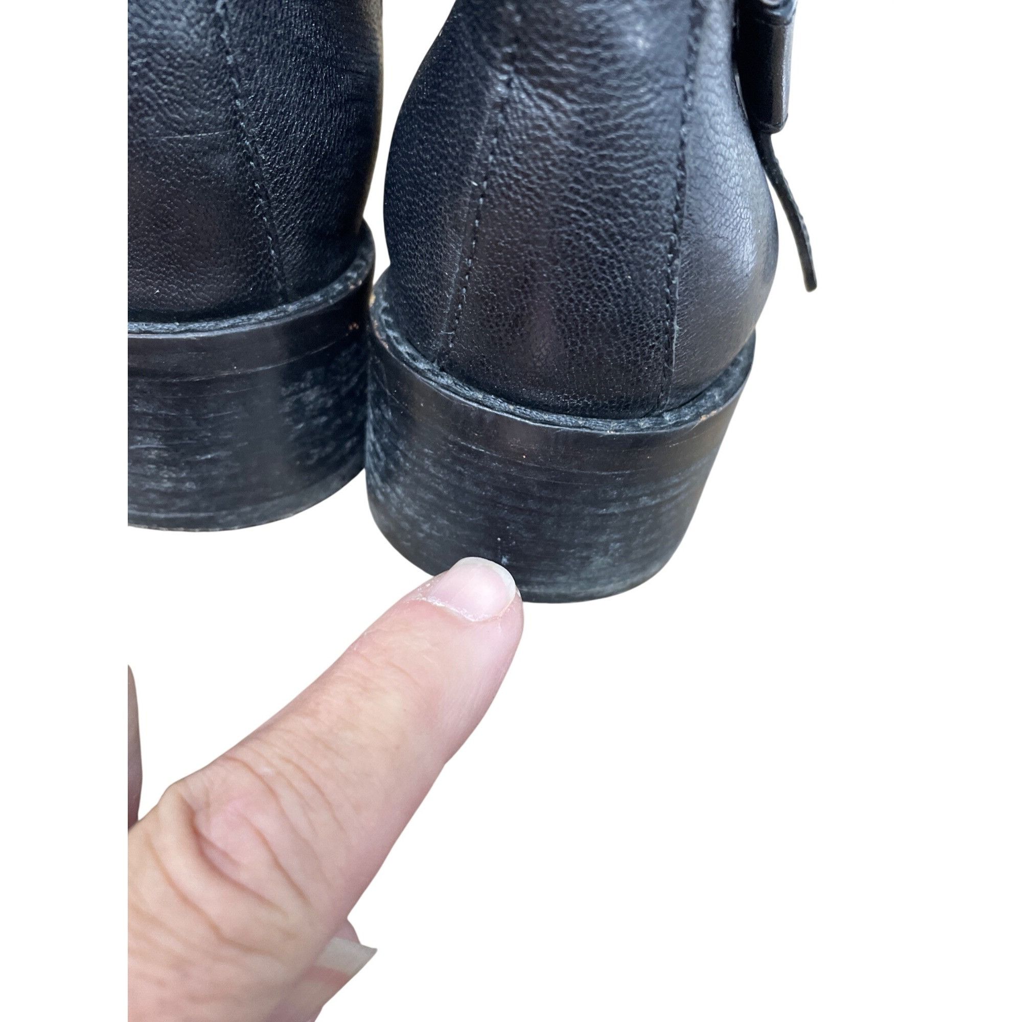 Cole Haan Cole Haan Grand Womans Black Leather Mid Calf Line Boots Sz Size US 8.5 / IT 38.5 - 11 Thumbnail