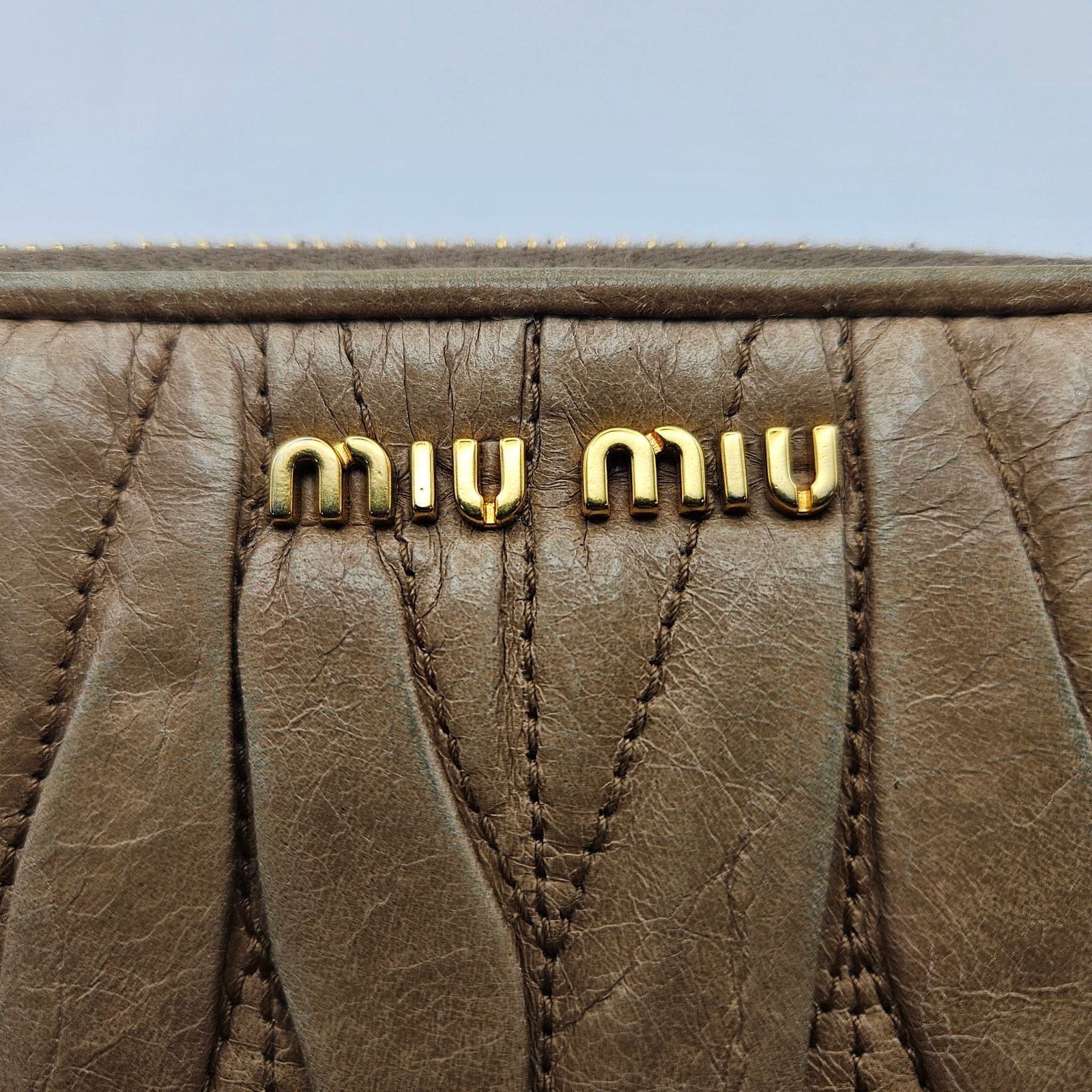 Other MIUMIU VINTAGE MATELASSE LEATHER BEIGE CONTINENTAL WALLET Size ONE SIZE - 4 Thumbnail