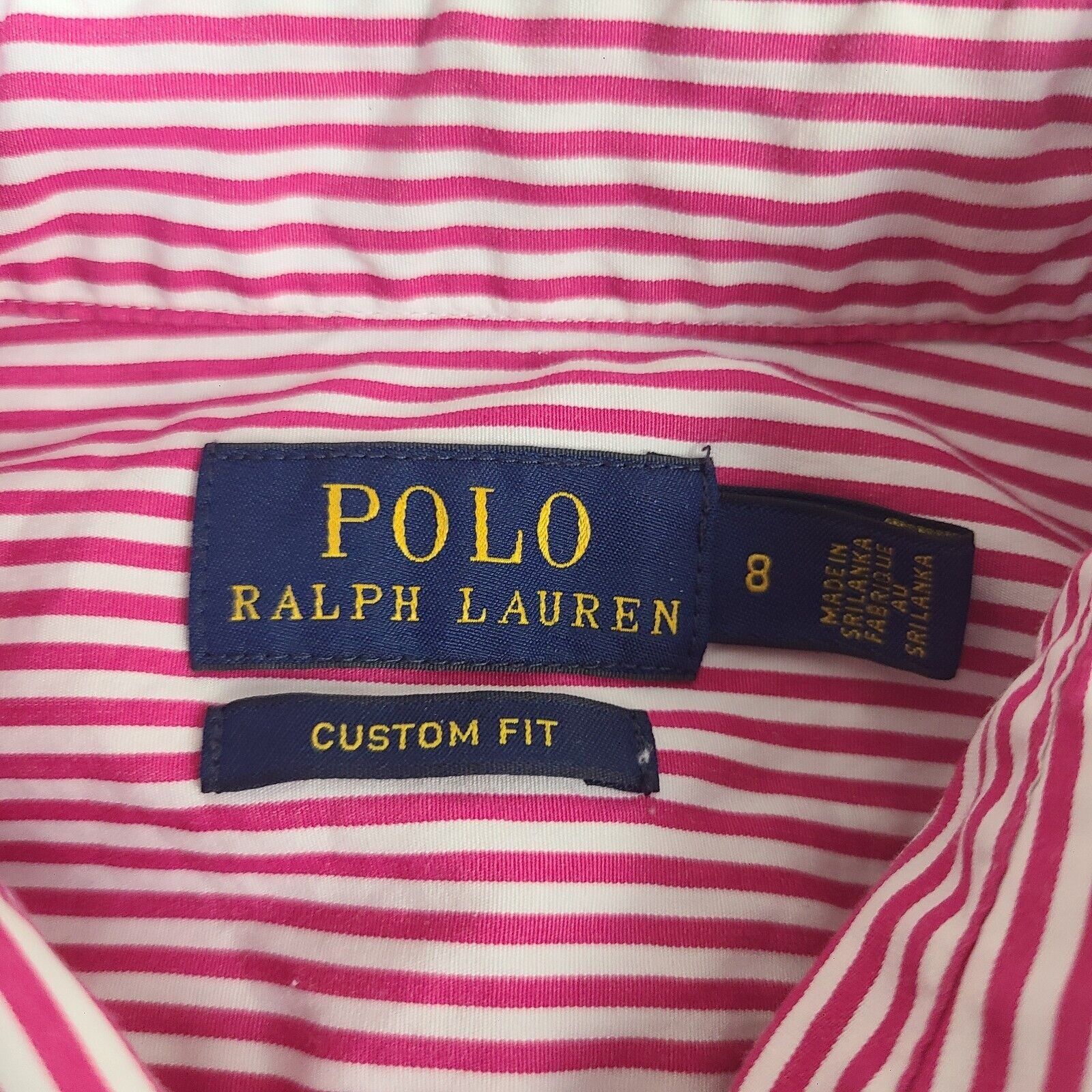 Lauren Ralph Lauren Ralph Lauren Women Red Striped Long Sleeve Button Down Shirt Size M / US 6-8 / IT 42-44 - 3 Thumbnail