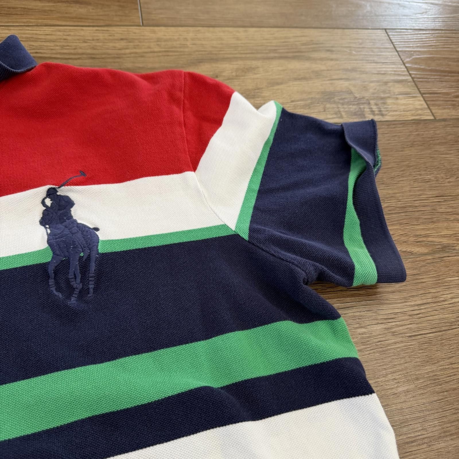 Polo Ralph Lauren Polo Ralph Lauren Yacht Club Big Pony 3 Striped Polo Preppy Size US XL / EU 56 / 4 - 9 Thumbnail