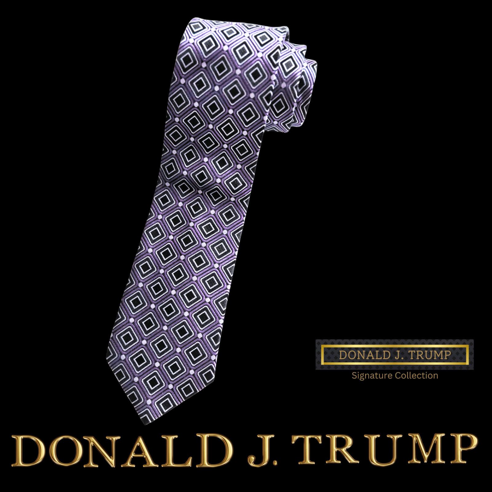 Designer Donald Trump Collection Necktie Purple Silk w/ Tie Gift Box Size ONE SIZE - 1 Thumbnail