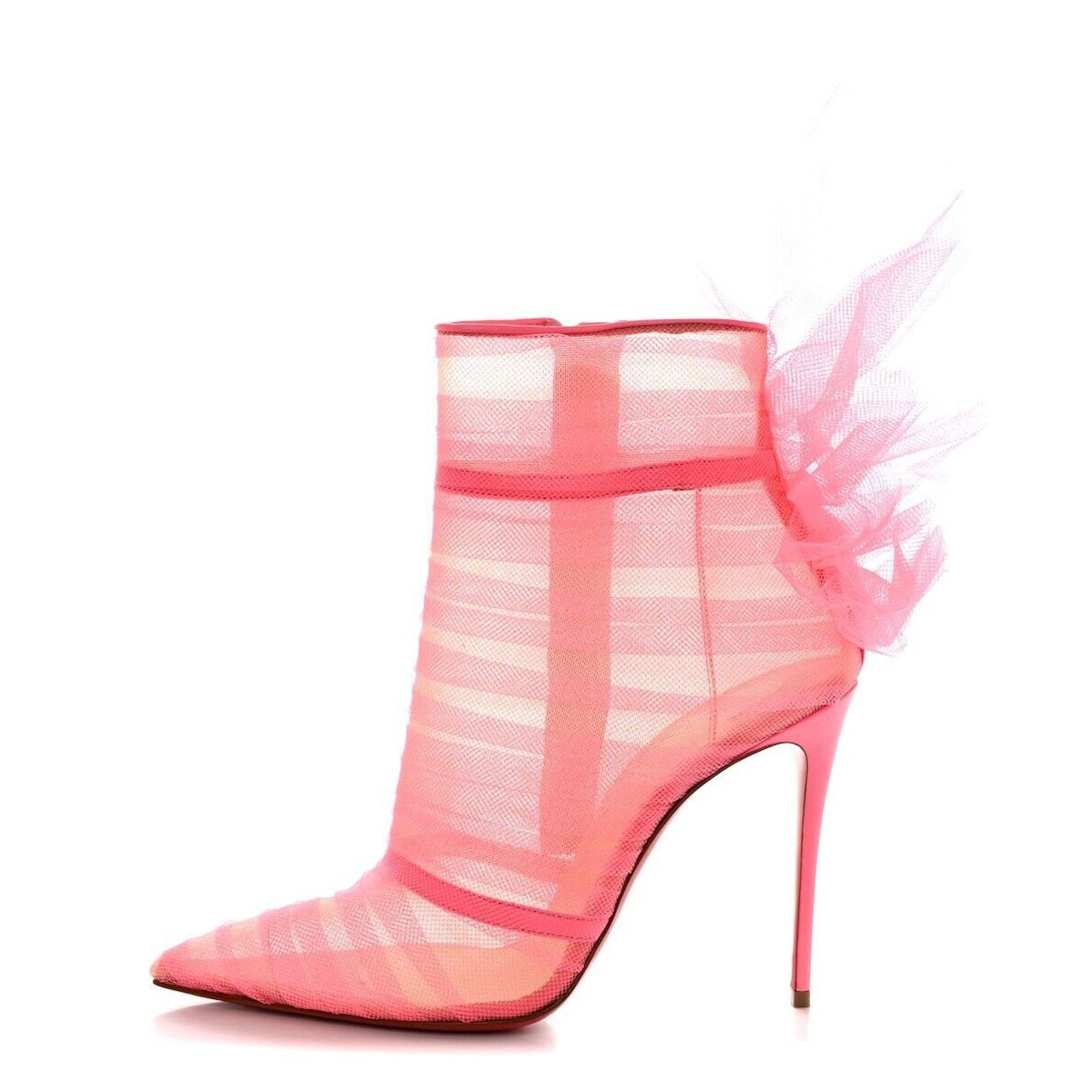 Christian Louboutin Christian Louboutin Libellibooty 100 organza Ankle boots 36 Size US 6 / IT 36 - 5 Thumbnail
