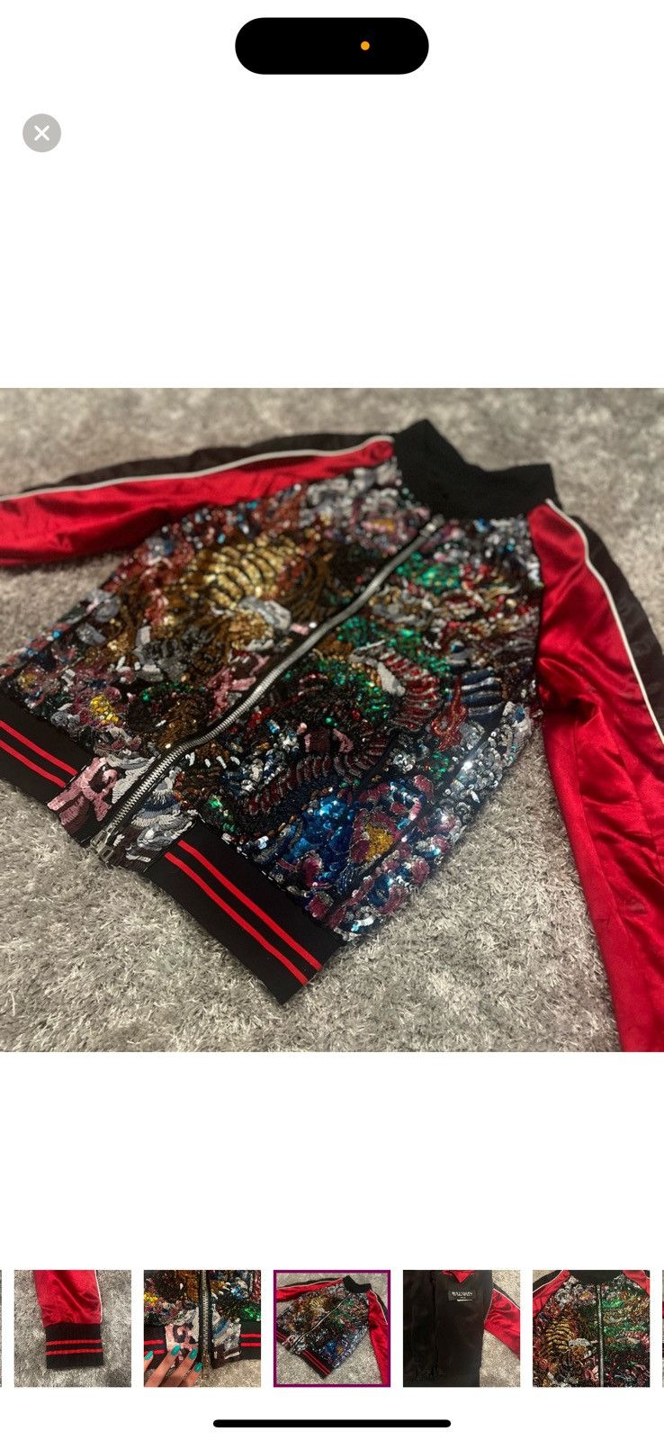 Balmain Balmain Men’s Sequin-Embellished Bomber Jacket Size US M / EU 48-50 / 2 - 3 Thumbnail