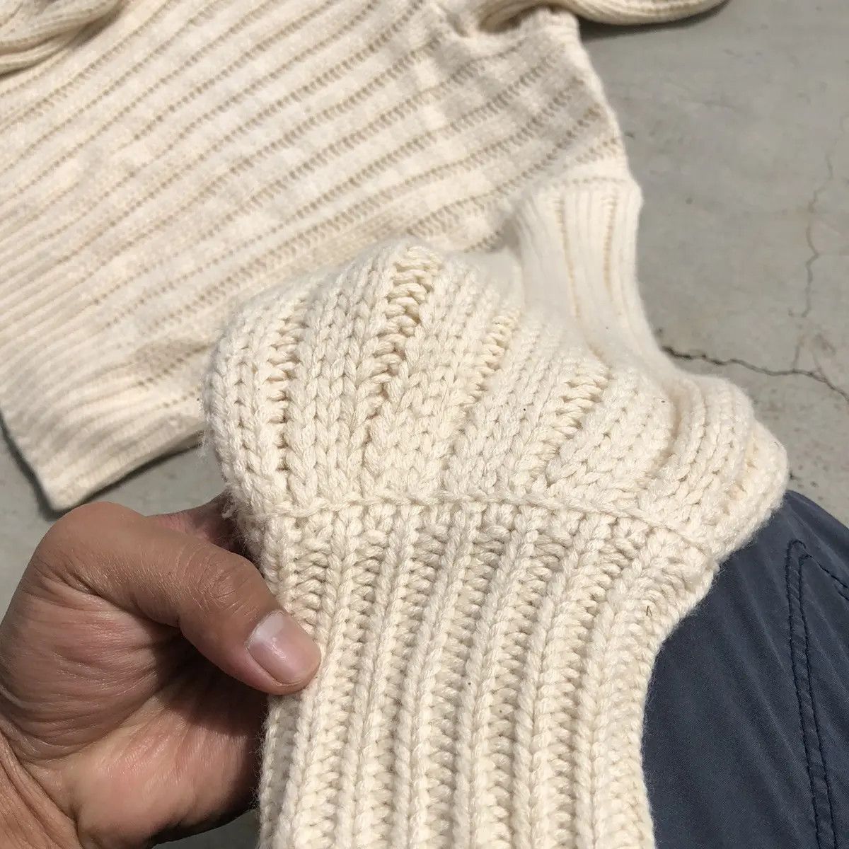 Homespun Knitwear × Japanese Brand Japanesebrand Knitsweater Strecth/Pullover With Hoodie Size US L / EU 52-54 / 3 - 4 Thumbnail