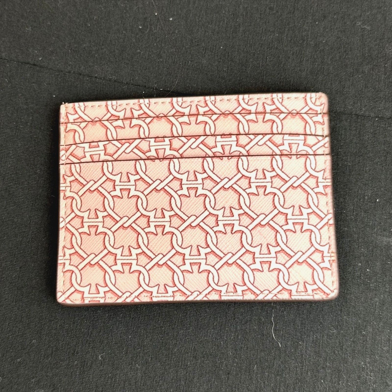 Kate Spade Kate Spade Pink Linked Hearts Leather Slim Card Case Size ONE SIZE - 5 Thumbnail